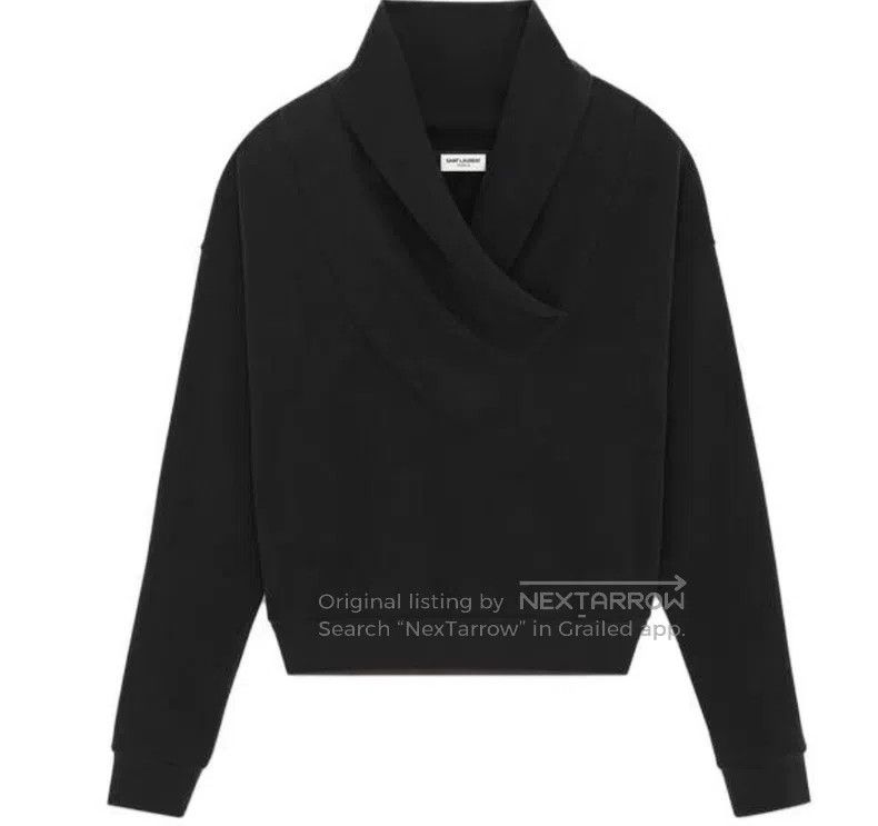 Saint Laurent Paris Saint Laurent Paris Black V-Neck Sweatshirt Size XS / US 0-2 / IT 36-38 - 1 Thumbnail