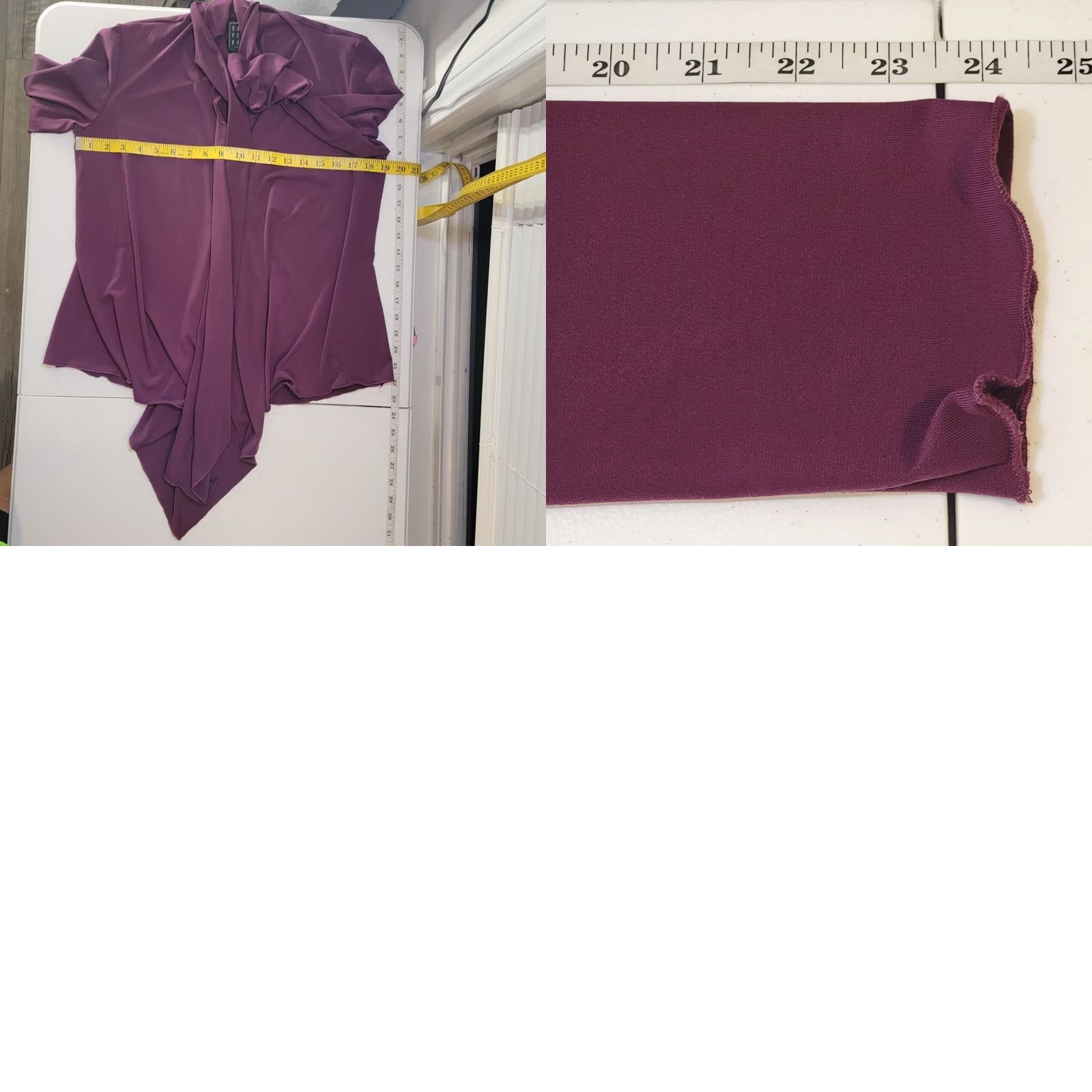 Vintage Due Per Due Cardigan Women S Asymmetrical Lagenlook Lightweight Purple Soft Size S / US 4 / IT 40 - 8 Thumbnail
