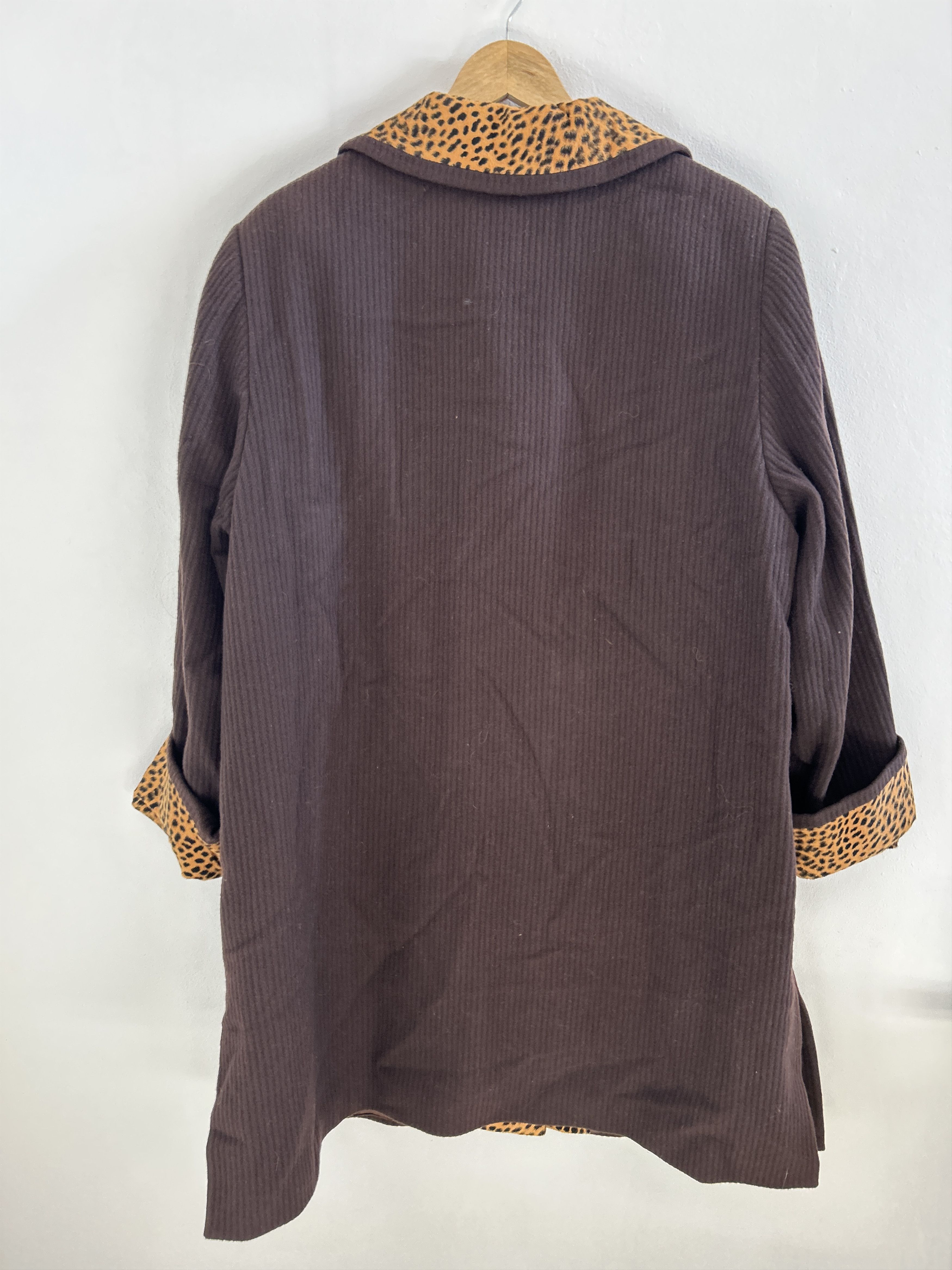 Vintage Vintage Brown Corduroy Wool Coat Size XL / US 12-14 / IT 48-50 - 9 Thumbnail