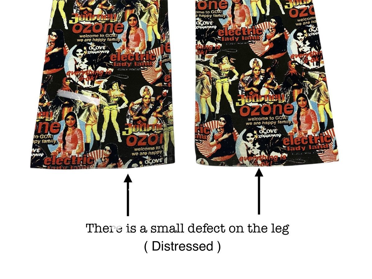 Vintage 💃90s Ozone Communituly Tokyo Cowgirls Printed Bootcut Jeans Size US 28 / EU 44 - 14 Thumbnail