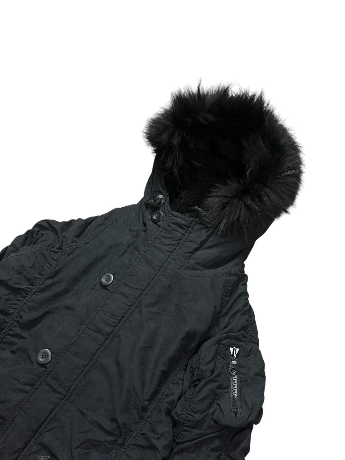 14th Addiction 2000s Morgan Homme - Raccon Fur Cargo Hoodie Size US M / EU 48-50 / 2 - 6 Thumbnail