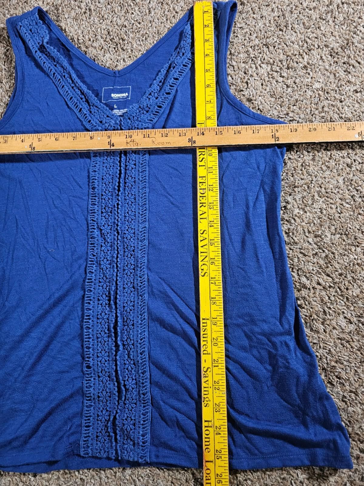 Sonoma Sonoma Goods L Blue Tank Top Size L / US 10 / IT 46 - 3 Thumbnail