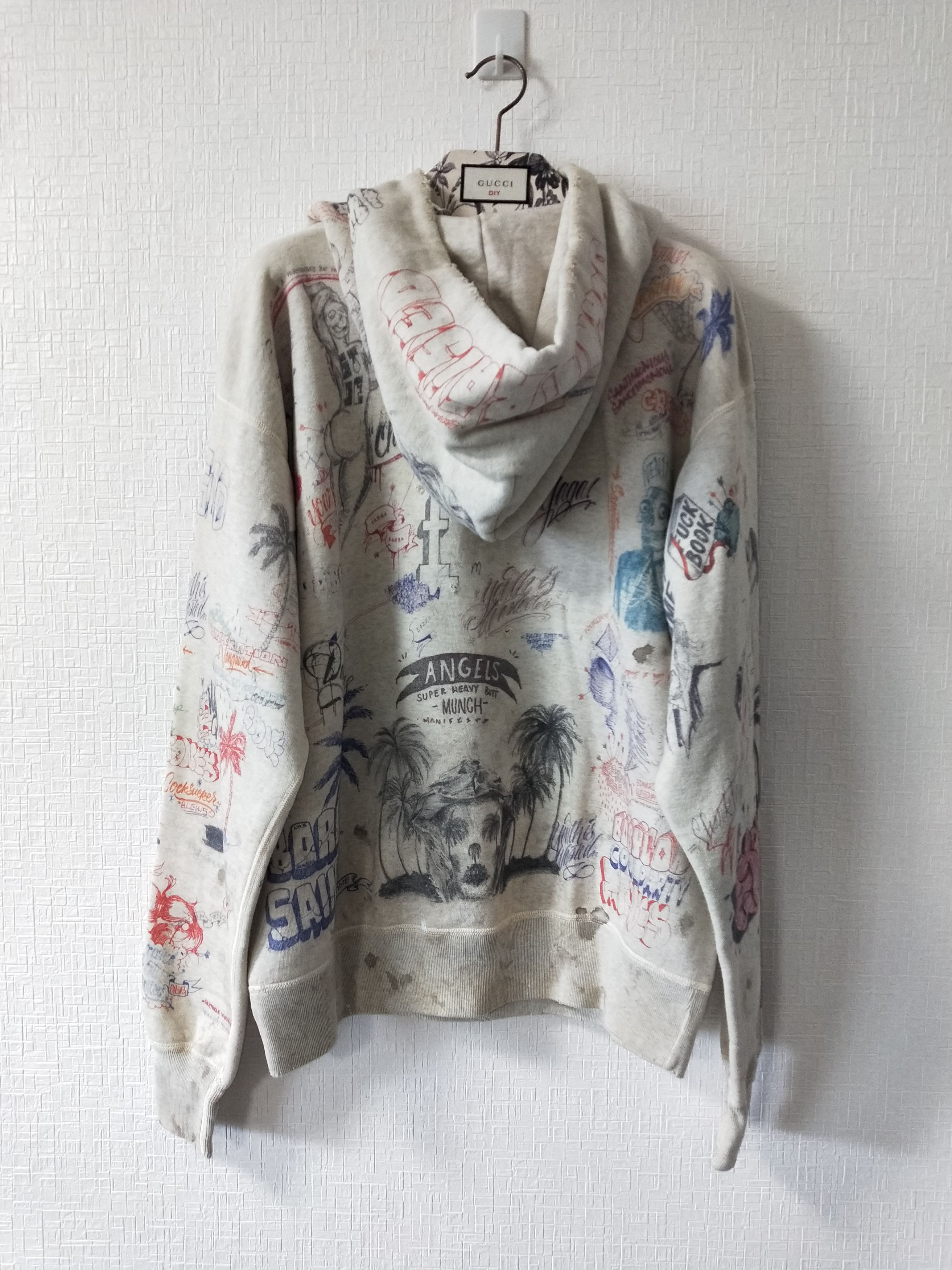 Born X Raised × Saint Michael Graffiti Logo Hoodie Size US M / EU 48-50 / 2 - 2 Thumbnail