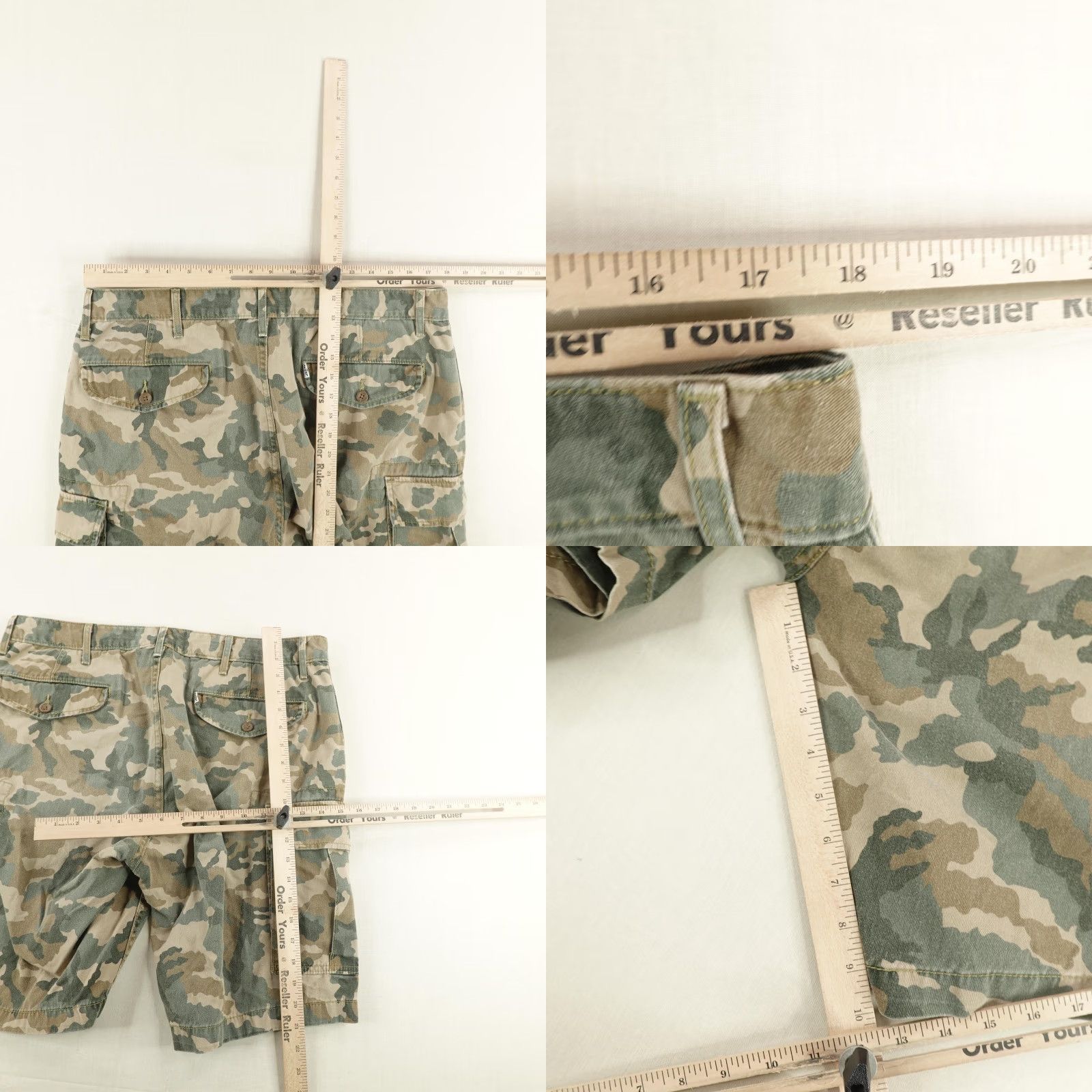 Levi's Levi's Cargo Shorts Men 36 Green Brown Camo Camouflage Knee-Length Utility Outdoor Workwear Size US 36 / EU 52 - 8 Thumbnail