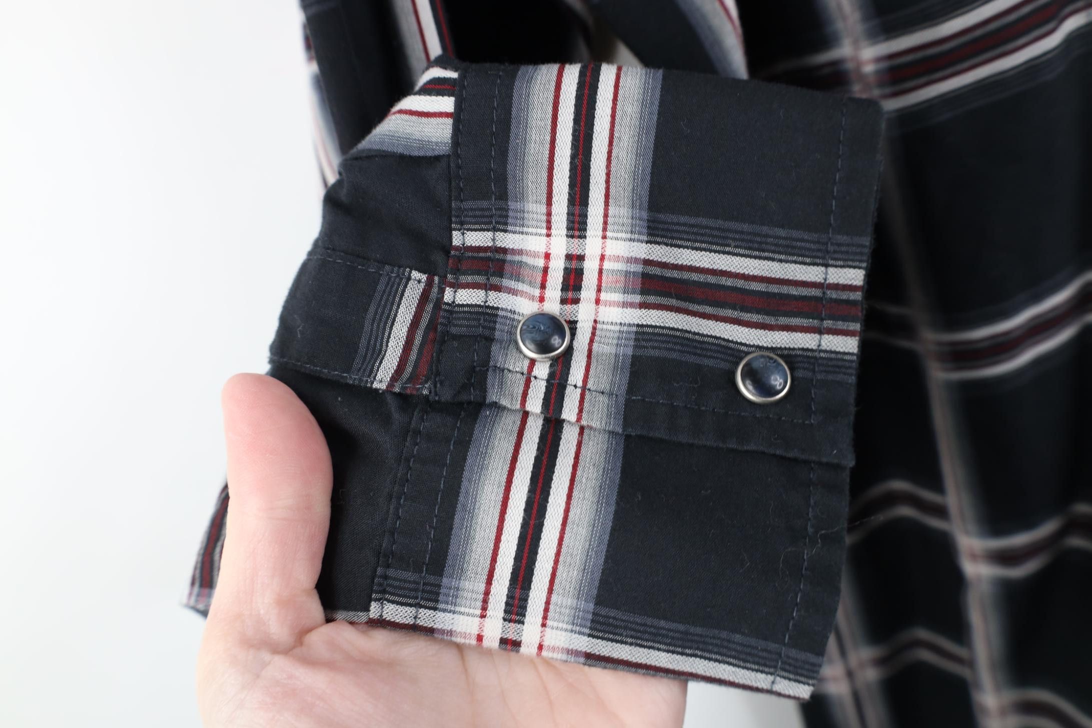 Wrangler Vintage Wrangler Cowboy Rodeo Snap Button Shirt Black Plaid Size US XL / EU 56 / 4 - 8 Thumbnail