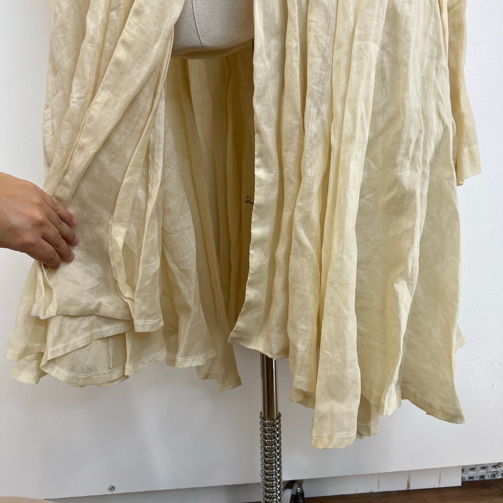 Other Elm Design Ivory Ramie Dress Long Sleeves Size S / US 4 / IT 40 - 8 Thumbnail