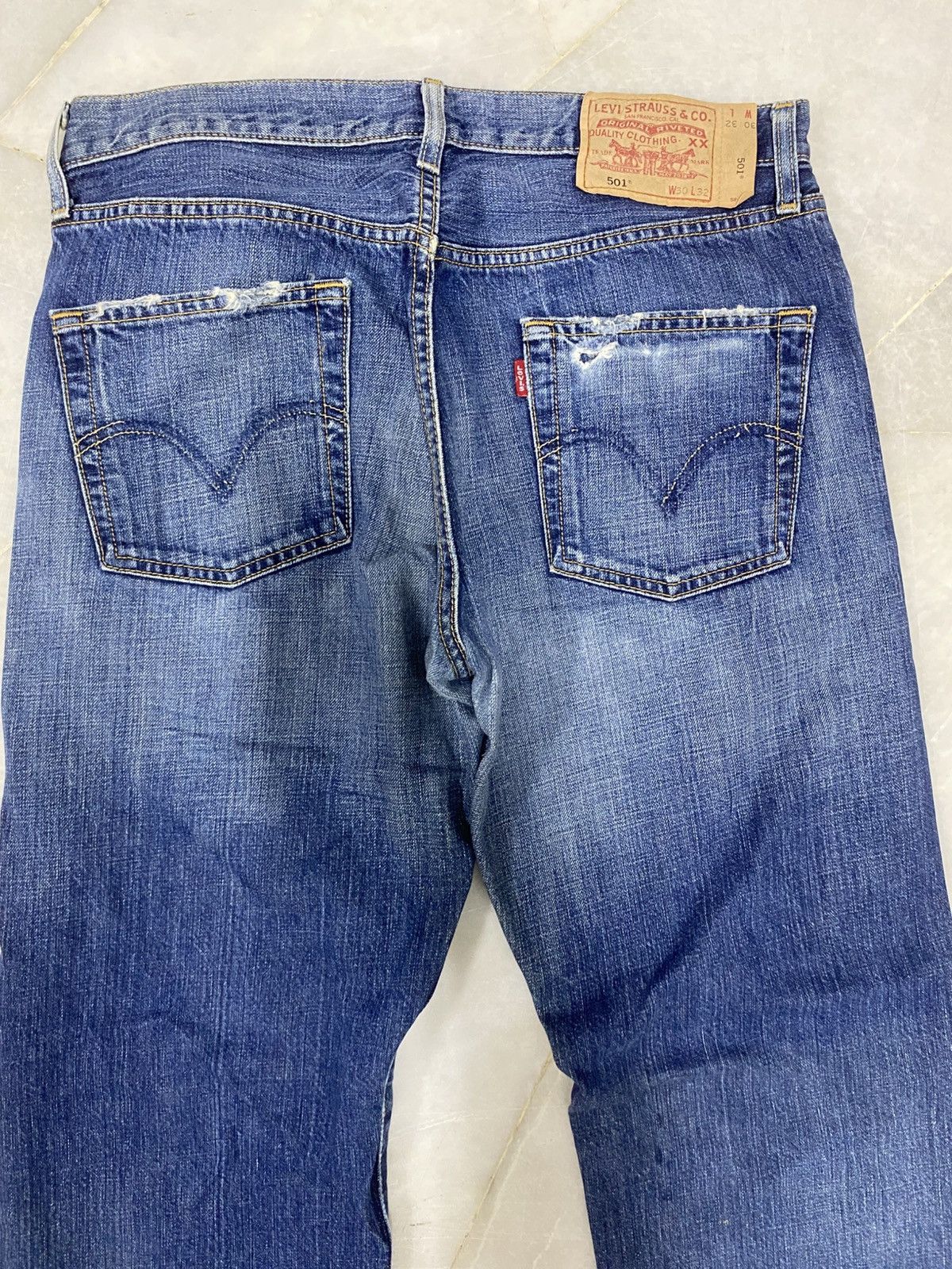 Levi's Size 30x29 Vintage Levis Distressed Jeans Faded Pants Denim Size US 30 / EU 46 - 15 Thumbnail