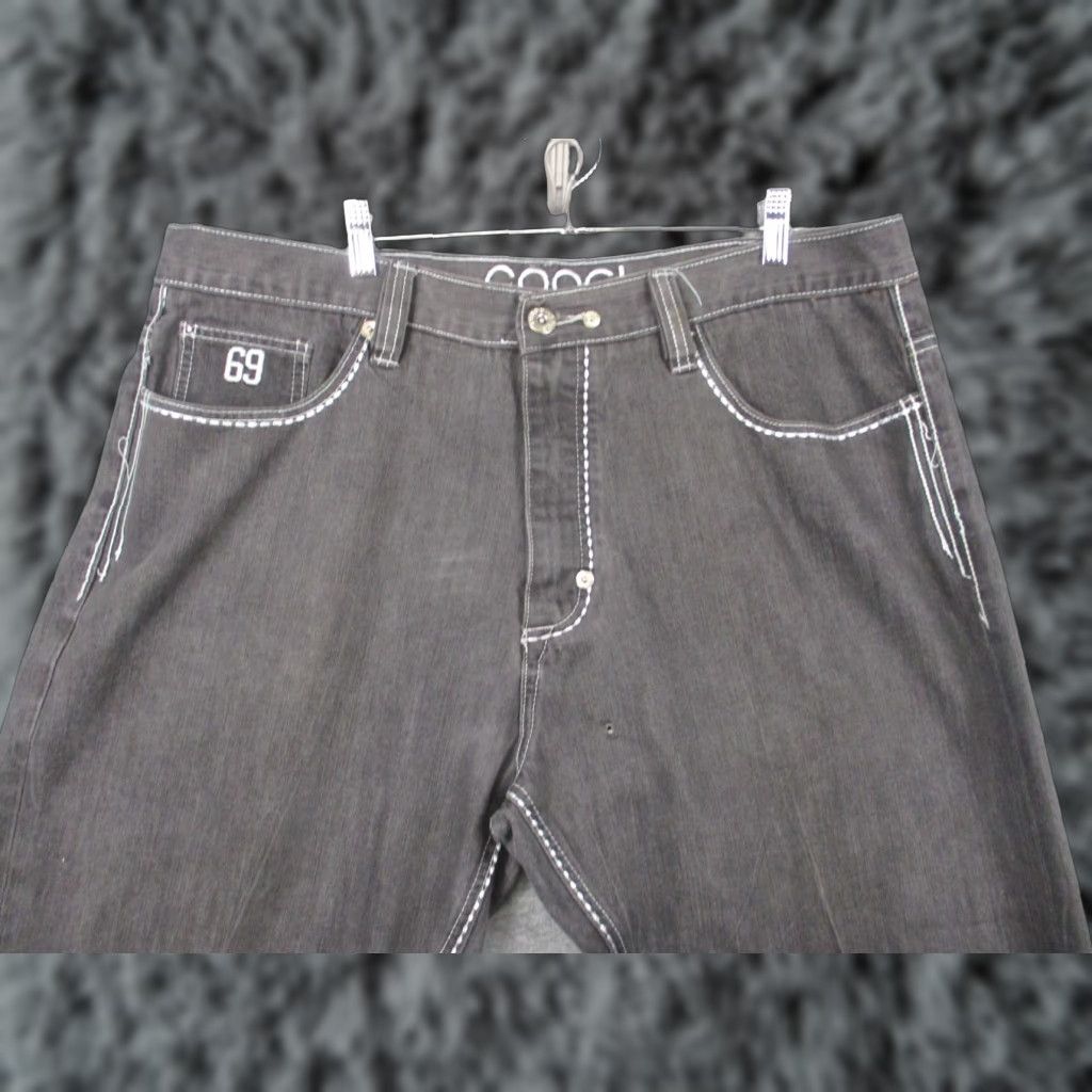 Coogi VINTAGE COOGI Jeans 40 Men's Black Wide Leg Baggy Hip Hop 90s Distressed Jeans Size US 40 / EU 56 - 1 Thumbnail
