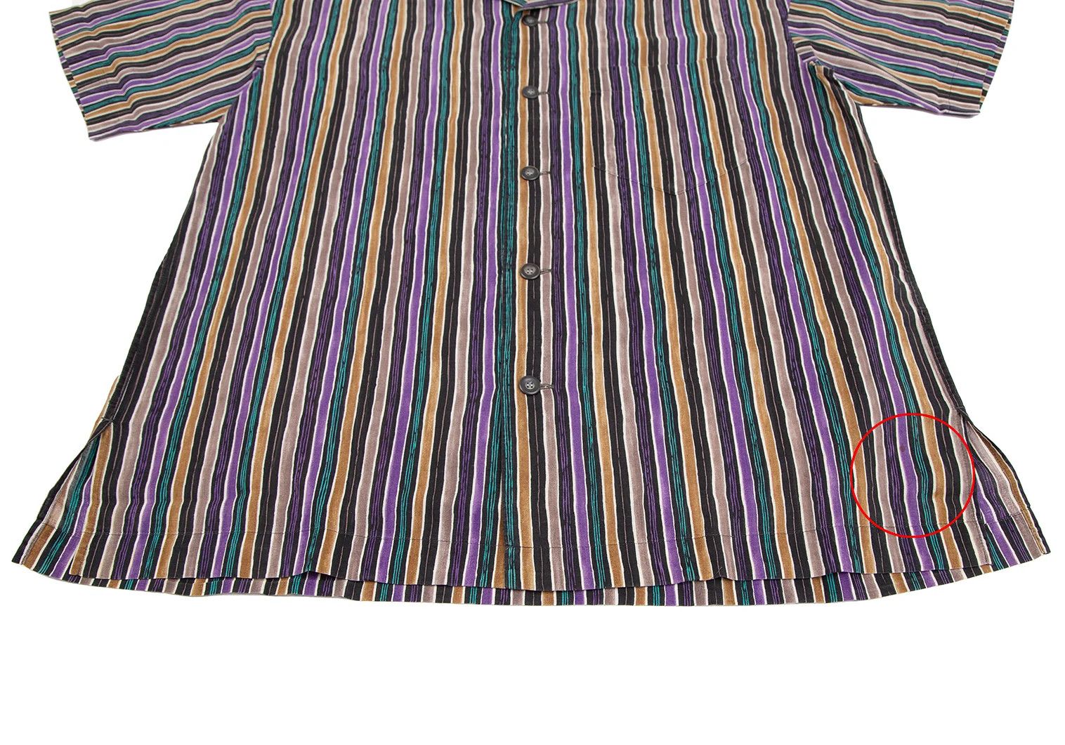 Issey Miyake Cotton Stripe Short Sleeve Shirt Multi M Size US M / EU 48-50 / 2 - 10 Thumbnail