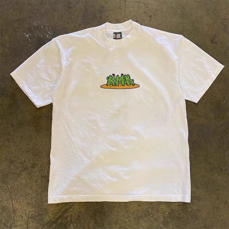 Japanese Brand White Loose Cactus Print Short Sleeve T-Shirt Size US M / EU 48-50 / 2 - 2 Thumbnail