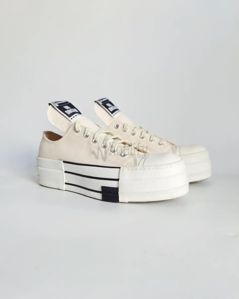 Rick Owens Converse 70 ox DBL DRKSTAR Natural Ivory A04955C Size US 9.5 / EU 42-43 - 1 Thumbnail