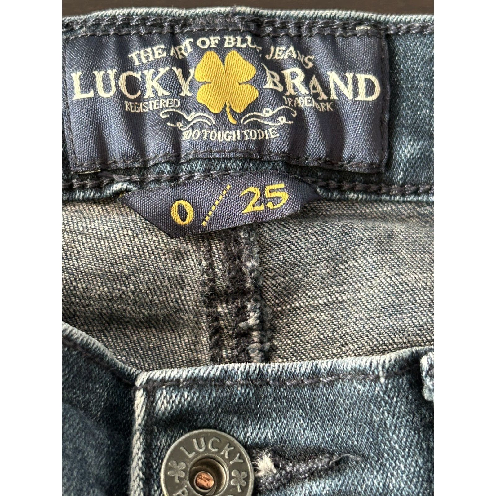 Lucky Brand Lucky Brand Brooke Capri Jeans Womens Regular Size 0/25 Blue Denim 5-Pocket Design Distressed Logo Size 25" / US 0 / IT 36 - 6 Thumbnail