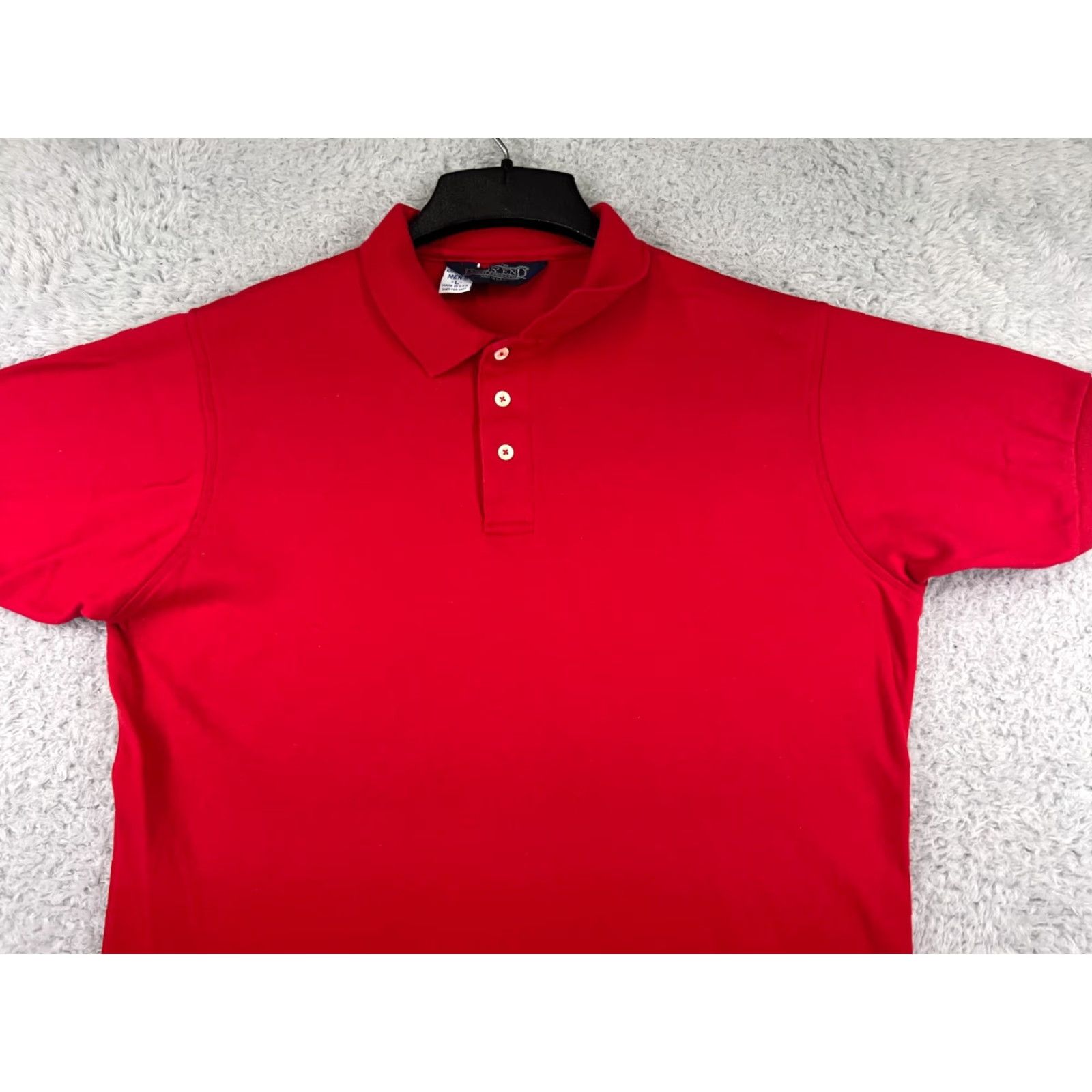 Lands' End Lands' End Polo Shirt Mens Large Red Waffle Knit Pattern Golf Golfer Work Wear Size US L / EU 52-54 / 3 - 4 Thumbnail