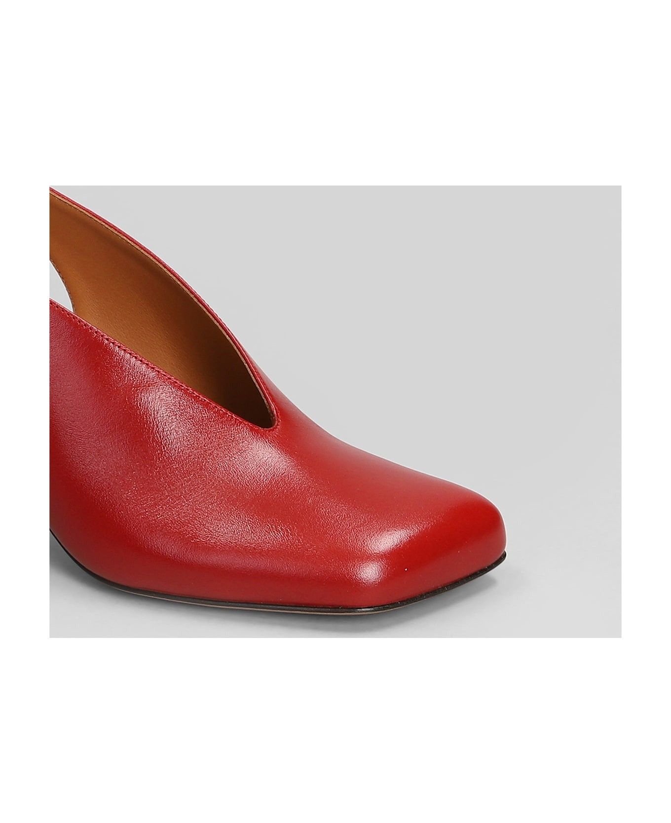 Chloe o1loc1c11125 Andrea Leather Pumps in Red Size US 7 / IT 37 - 5 Thumbnail