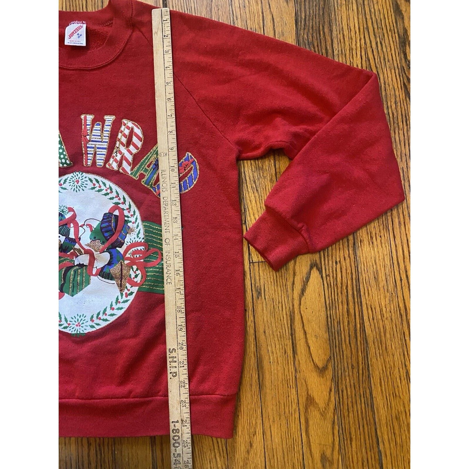 Jerzees VTG USA Christmas Sweatshirt Womens M Bear Sweater Crew Size M / US 6-8 / IT 42-44 - 9 Thumbnail