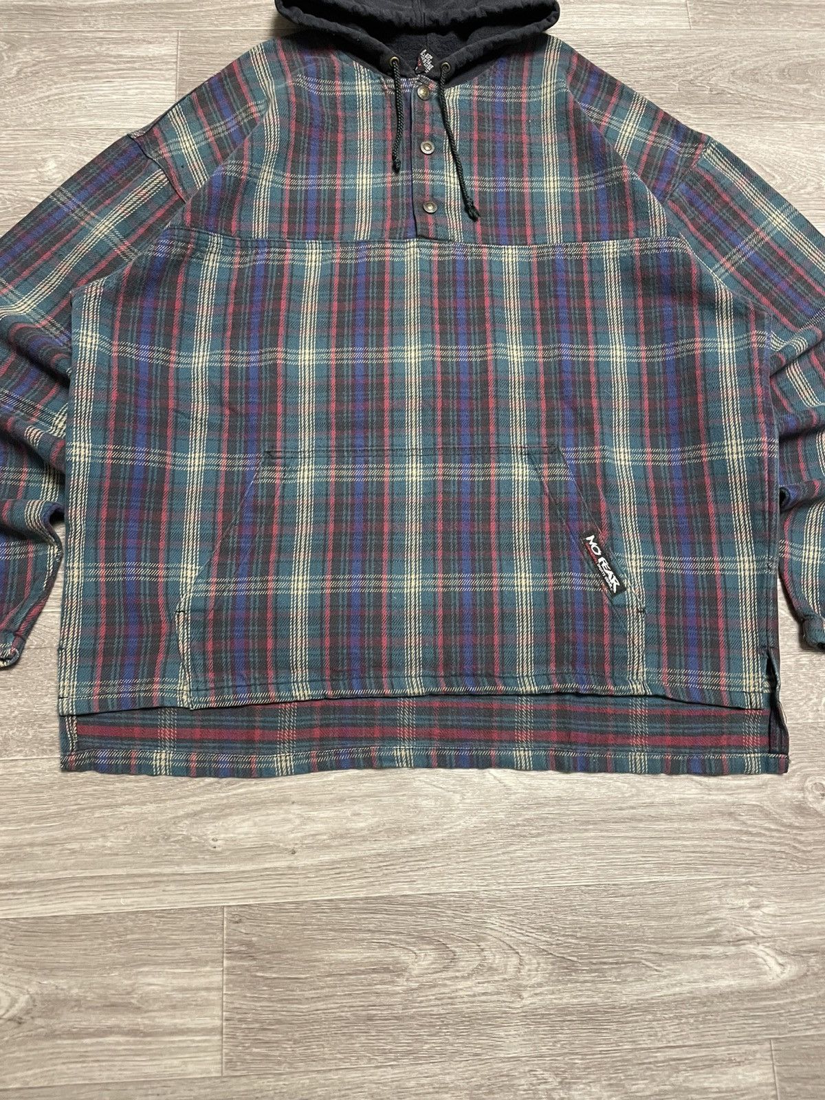 No Fear Vintage No Fear Plaid Flannel Shirt Anorak Pullover USA Size US XL / EU 56 / 4 - 3 Thumbnail