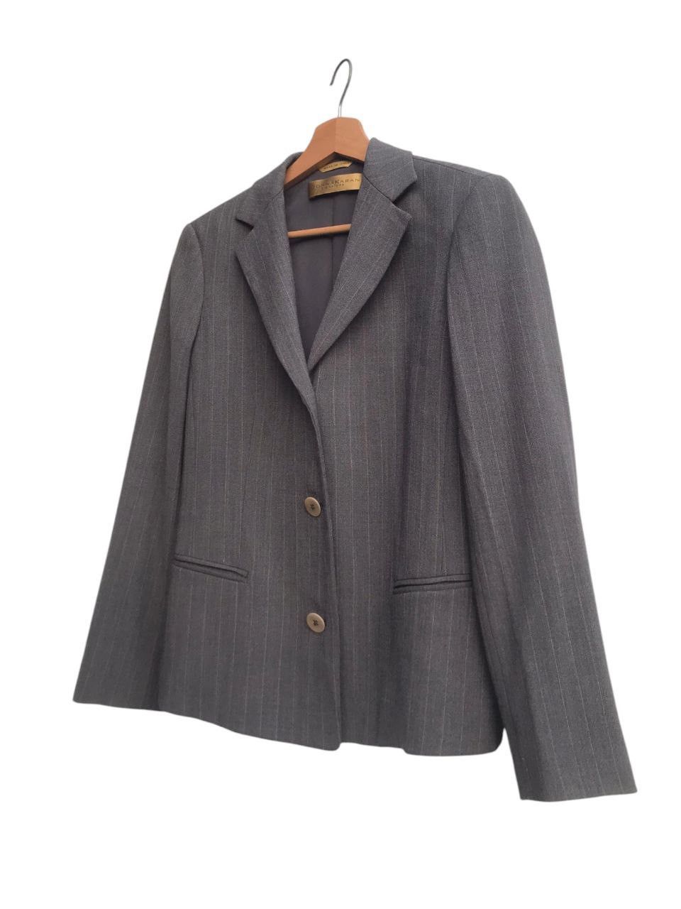 Donna Karan Donna Karan Signature Made in Italy Wool Stripe Jacket Size XS / US 0-2 / IT 36-38 - 5 Thumbnail