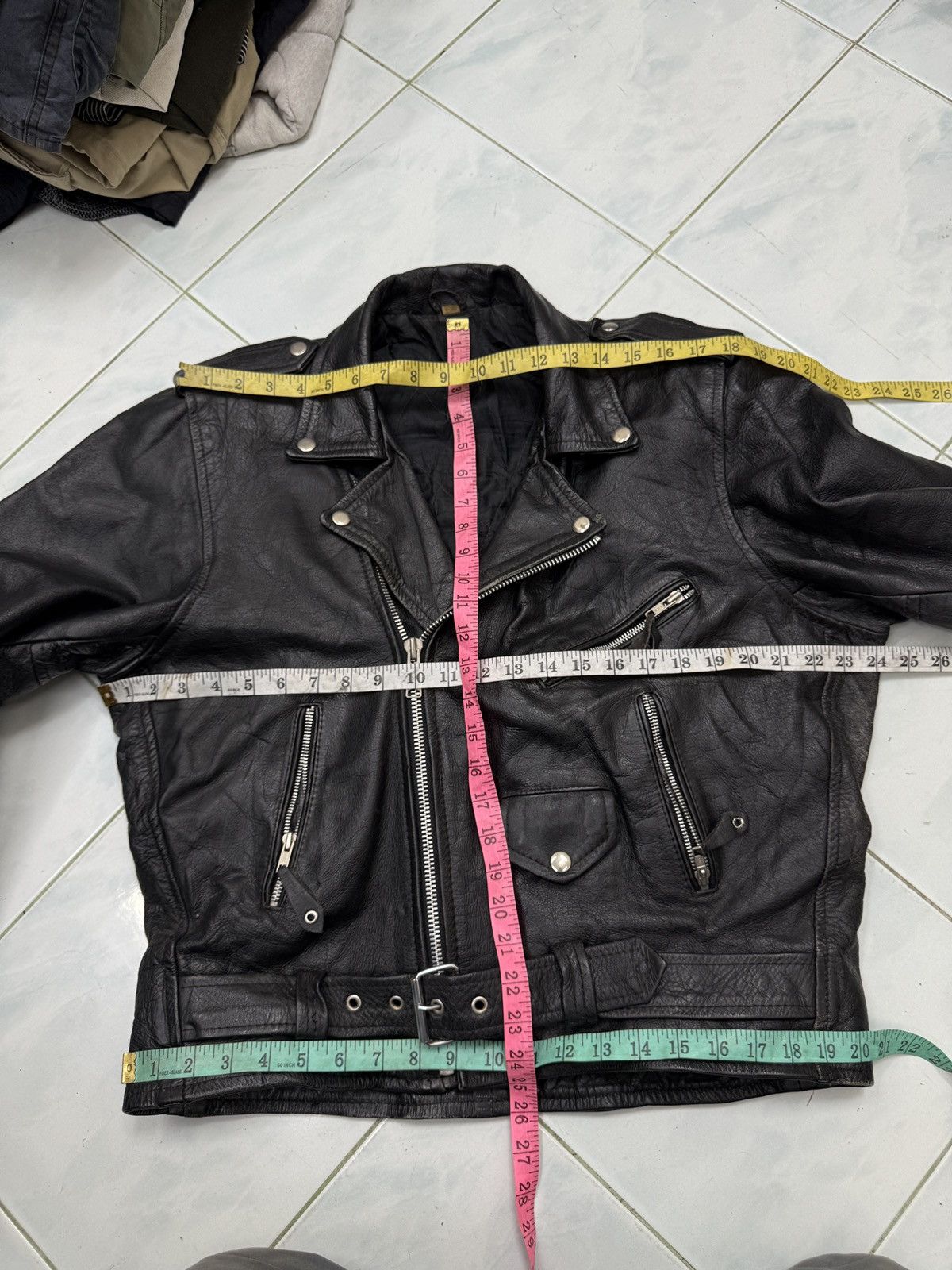 Genuine Leather 🔥🔥🔥ARCHIVE VINTAGE DOUBLE COLLAR LEATHER JACKET Size US M / EU 48-50 / 2 - 16 Thumbnail