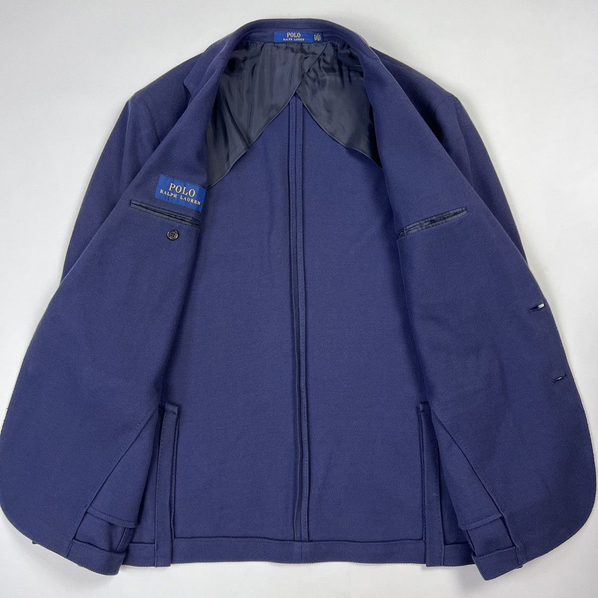 Polo Ralph Lauren × Ralph Lauren Ralph Lauren cotton knit blazer jacket sport coat Size 46R - 4 Thumbnail