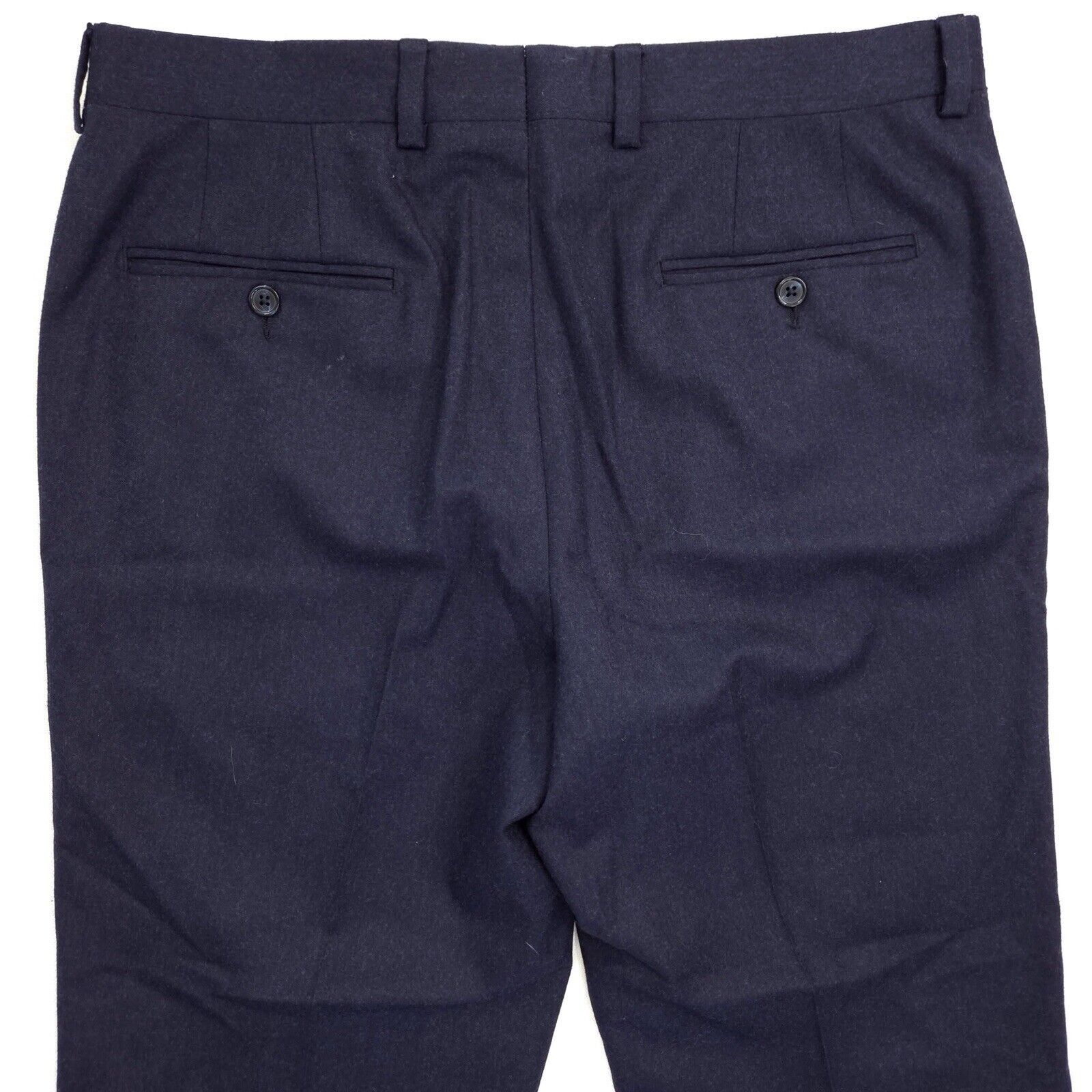 Saks Fifth Avenue Saks Fifth Avenue Kale 100% Wool Dress Pants Mens 34x29 Navy Size US 34 / EU 50 - 8 Thumbnail