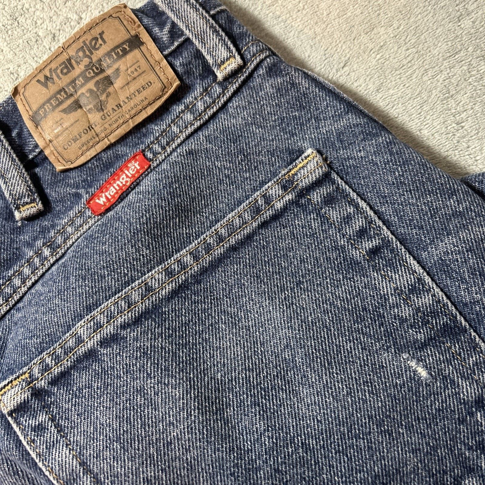 Wrangler Wrangler Loose Baggy Jeans Mens 36x32 Relaxed Wide Straight Size 34" / US 12 / IT 48 - 4 Thumbnail