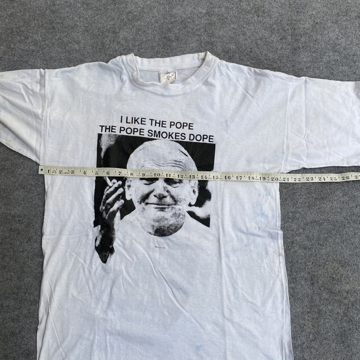 Rap Tees Vintage I like the pope the pope smokes dope T shirt Size US XL / EU 56 / 4 - 5 Thumbnail