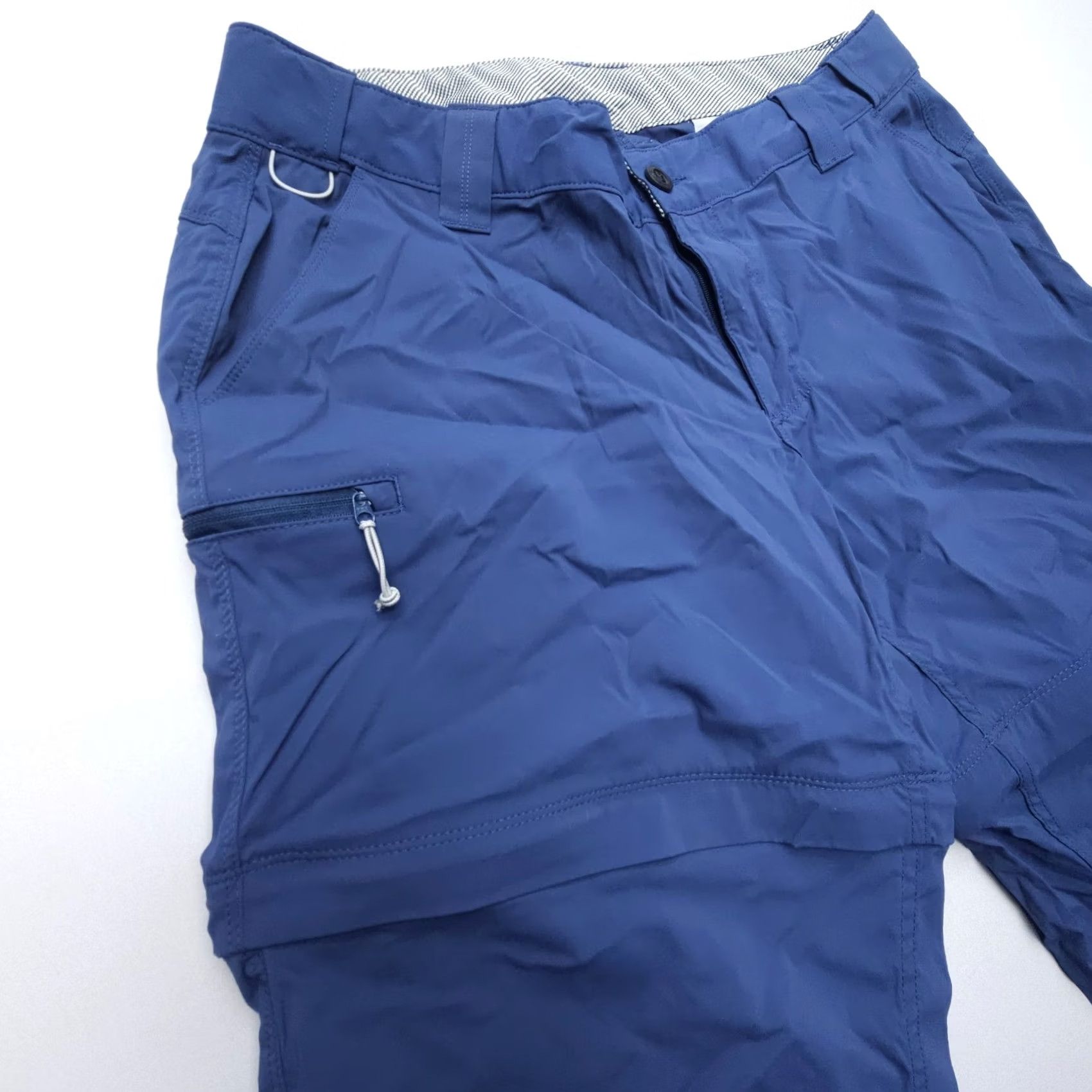 Vintage World Wide Sportsman Convertible Tech Pants Women's 16 Blue Nylon Spandex Fishing Pants Regular Inseam 32" Zip Off Roll Up Size 24" / US 00 / IT 34 - 4 Thumbnail