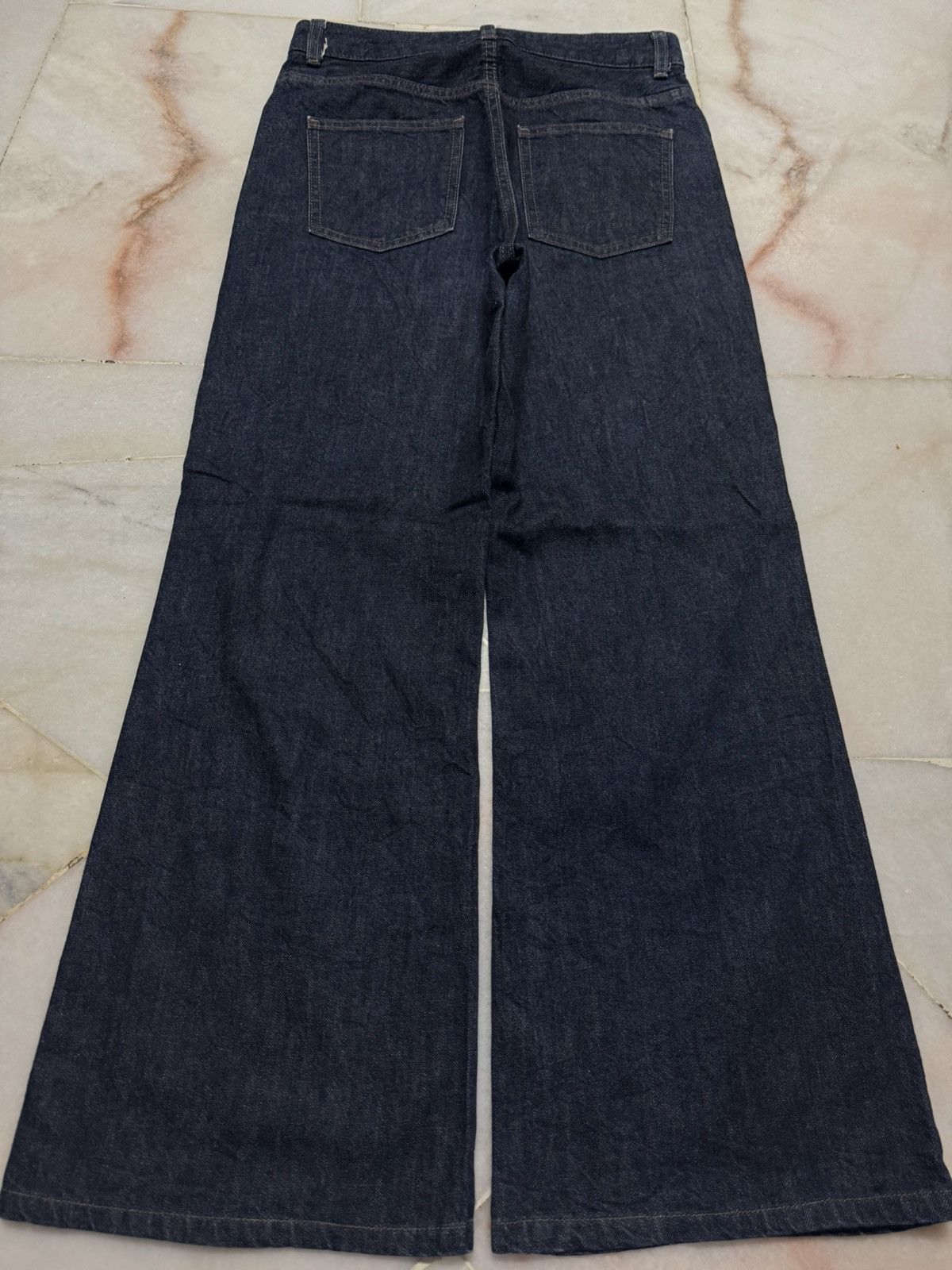 Undercover 💥Deadstock💥UNIQLO REGULAR FLARE HIGH RISE FABRIC BY KAIHARA Size US 28 / EU 44 - 9 Thumbnail