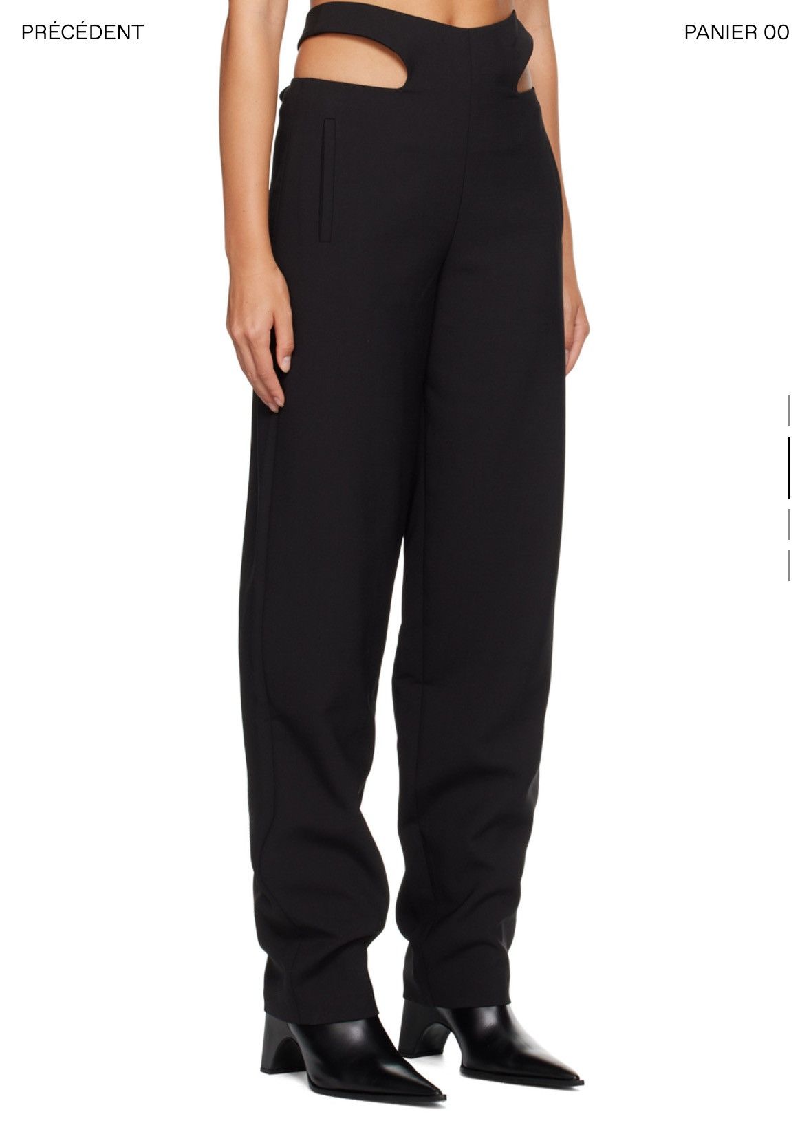 Dion Lee DION LEE - Black Y front trousers Size 25" / US 0 / IT 36 - 2 Thumbnail