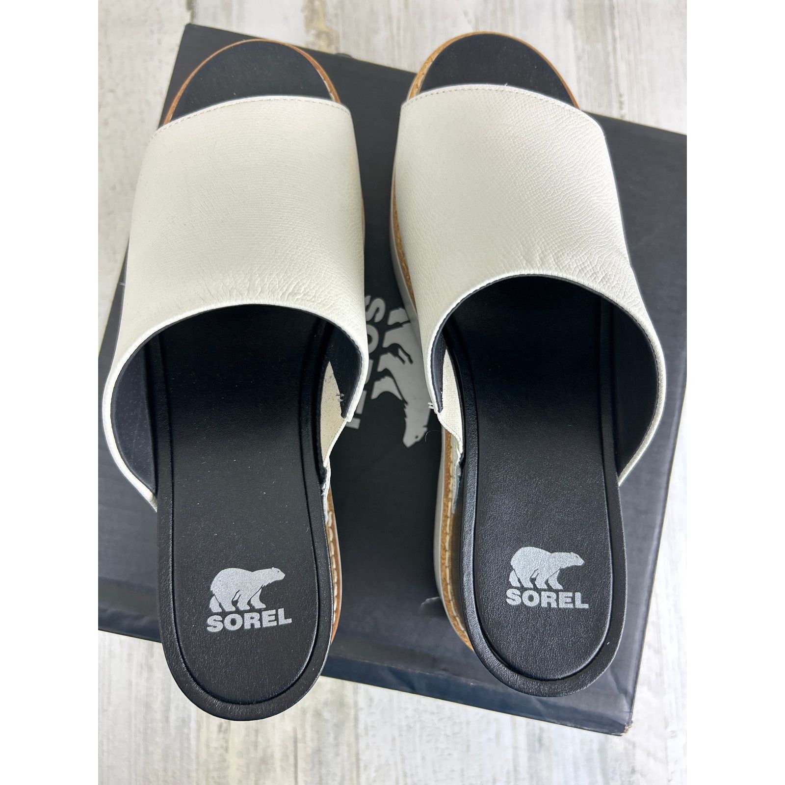 SOREL Sorel Joanie iv leather slide wedge cream womens 11 sandal Size US 11 / IT 41 - 6 Thumbnail