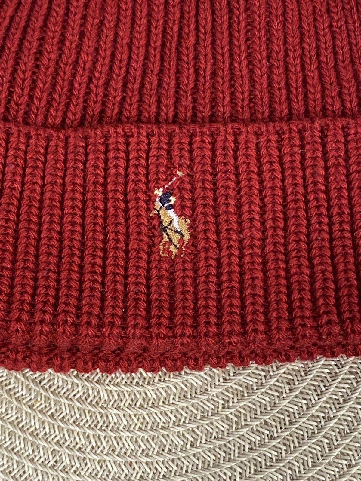 Polo Ralph Lauren Polo Ralph Lauren Red Merino Wool Beanie Hat Size ONE SIZE - 2 Thumbnail
