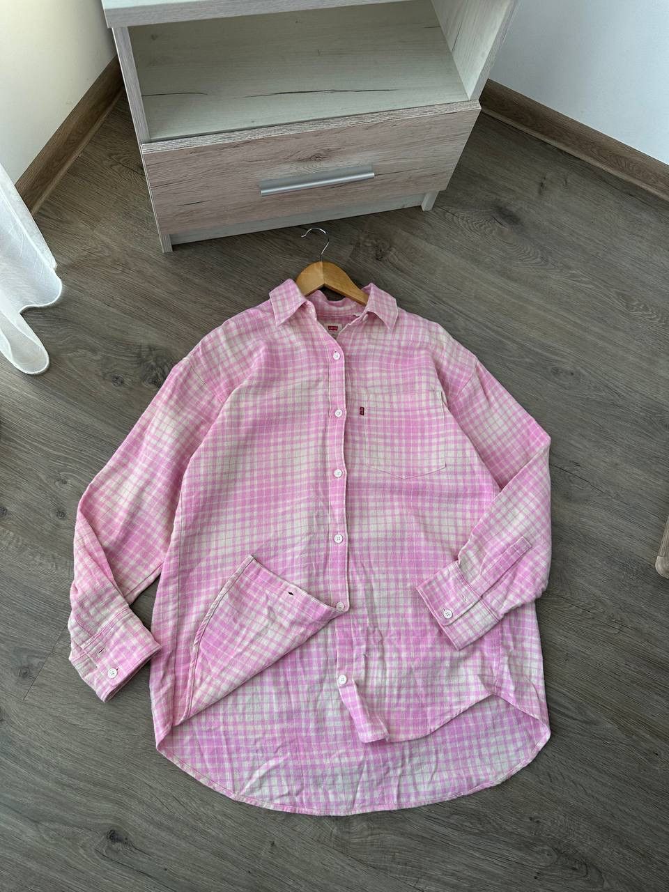 Levi's × Vintage Vintage Levi’s Over-shirt Women’s Pink Shirt Size M / US 6-8 / IT 42-44 - 12 Thumbnail