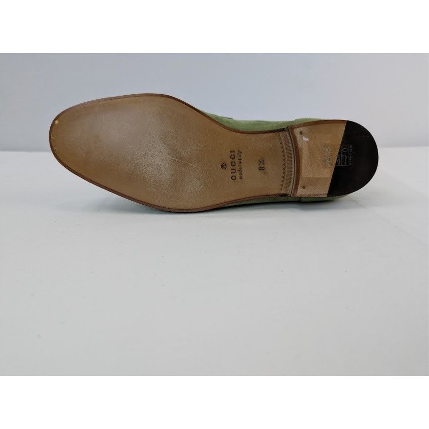 Gucci o1rshd1 Leather Jordaan Horsebit Loafer Boots in Green Size US 9 / EU 42 - 12 Thumbnail