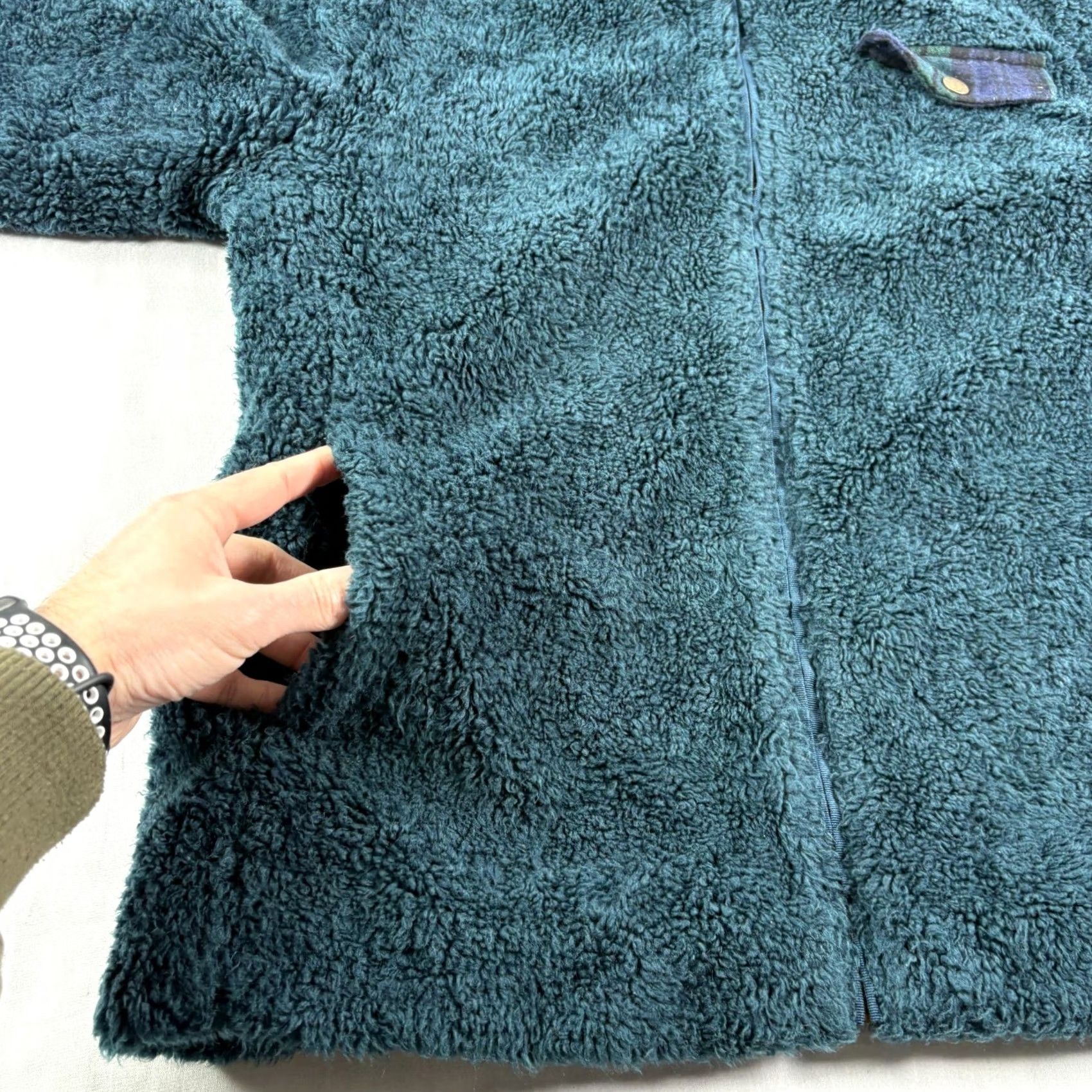 Pendleton Pendleton Jacket Womens Large Blue Green Sherpa Full Zip Fleece Coat Casual"} Size L / US 10 / IT 46 - 3 Thumbnail