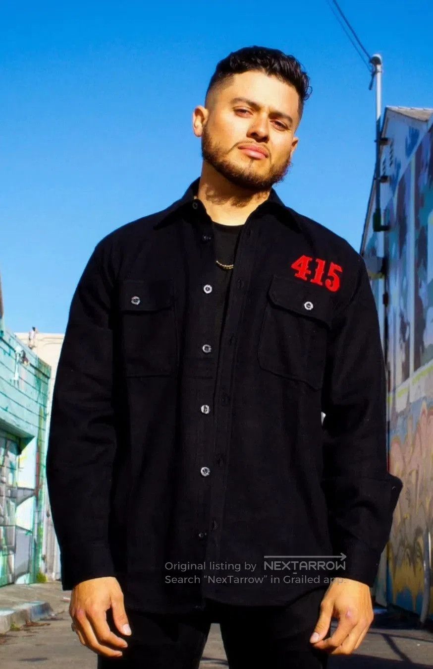 Frye Vintage Frisco 415 Biker Shirt Jacket. Size US XL / EU 56 / 4 - 1 Thumbnail