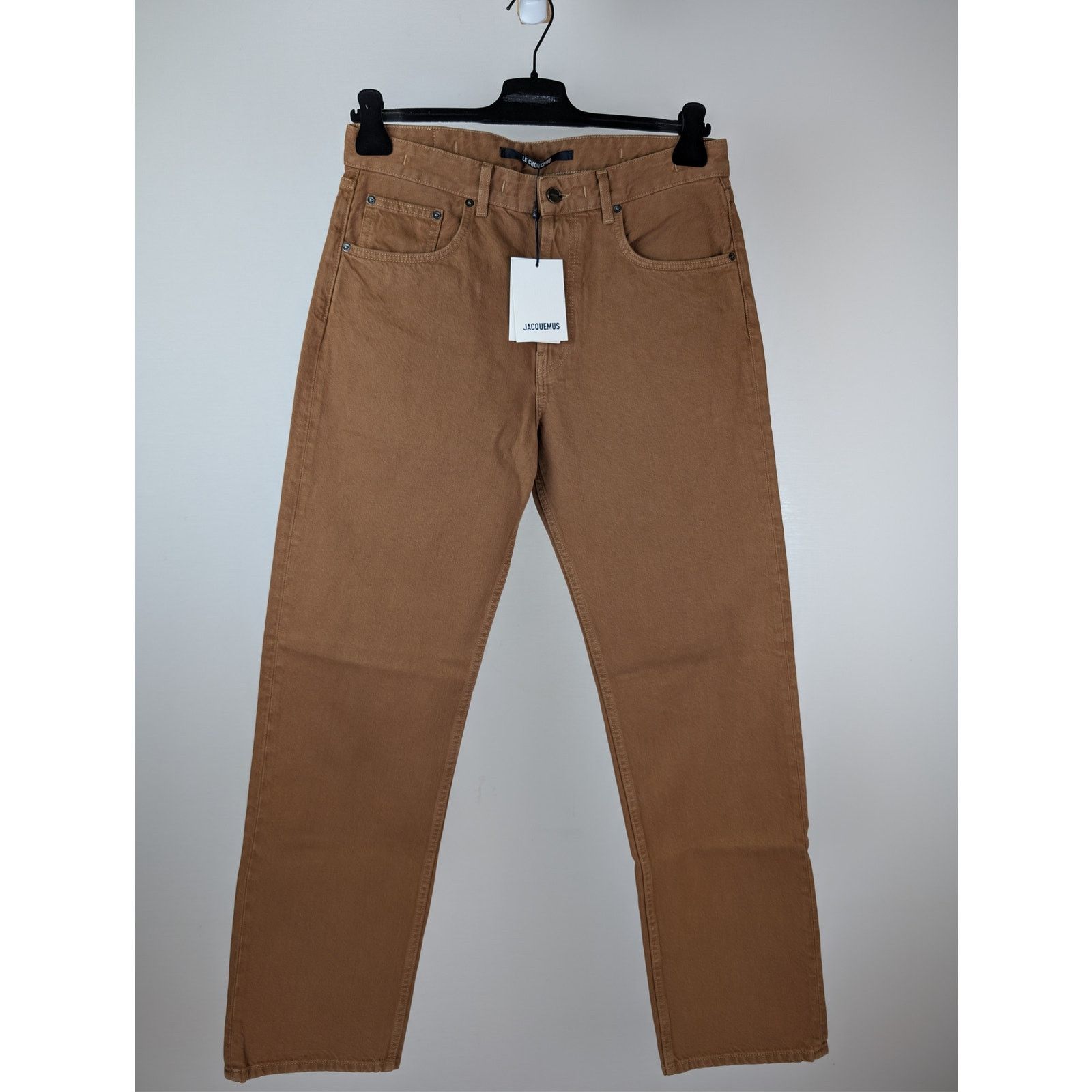 Jacquemus o1rshd1 Le de Nîmes Straight-Leg Denim Jeans Camel / Beige Size US 32 / EU 48 - 10 Thumbnail