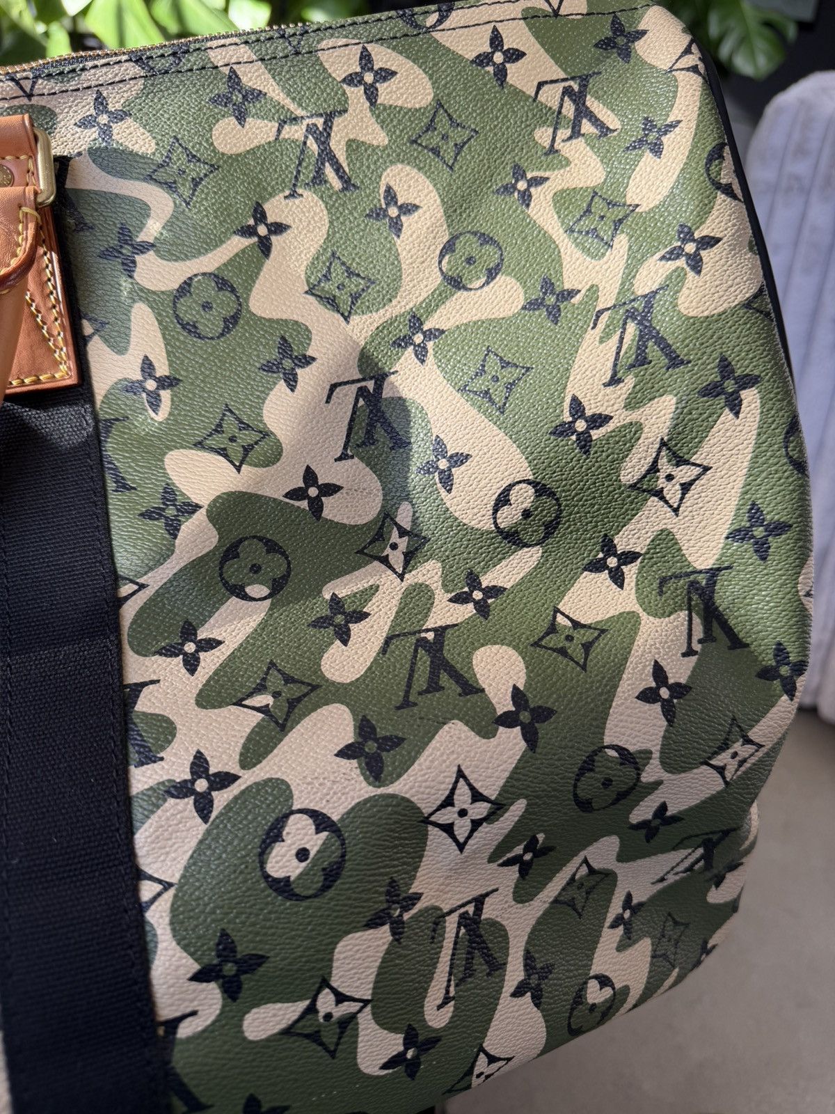 Louis Vuitton × Takashi Murakami Louis Vuitton Camo Murakami Keepall 55 Size ONE SIZE - 5 Thumbnail