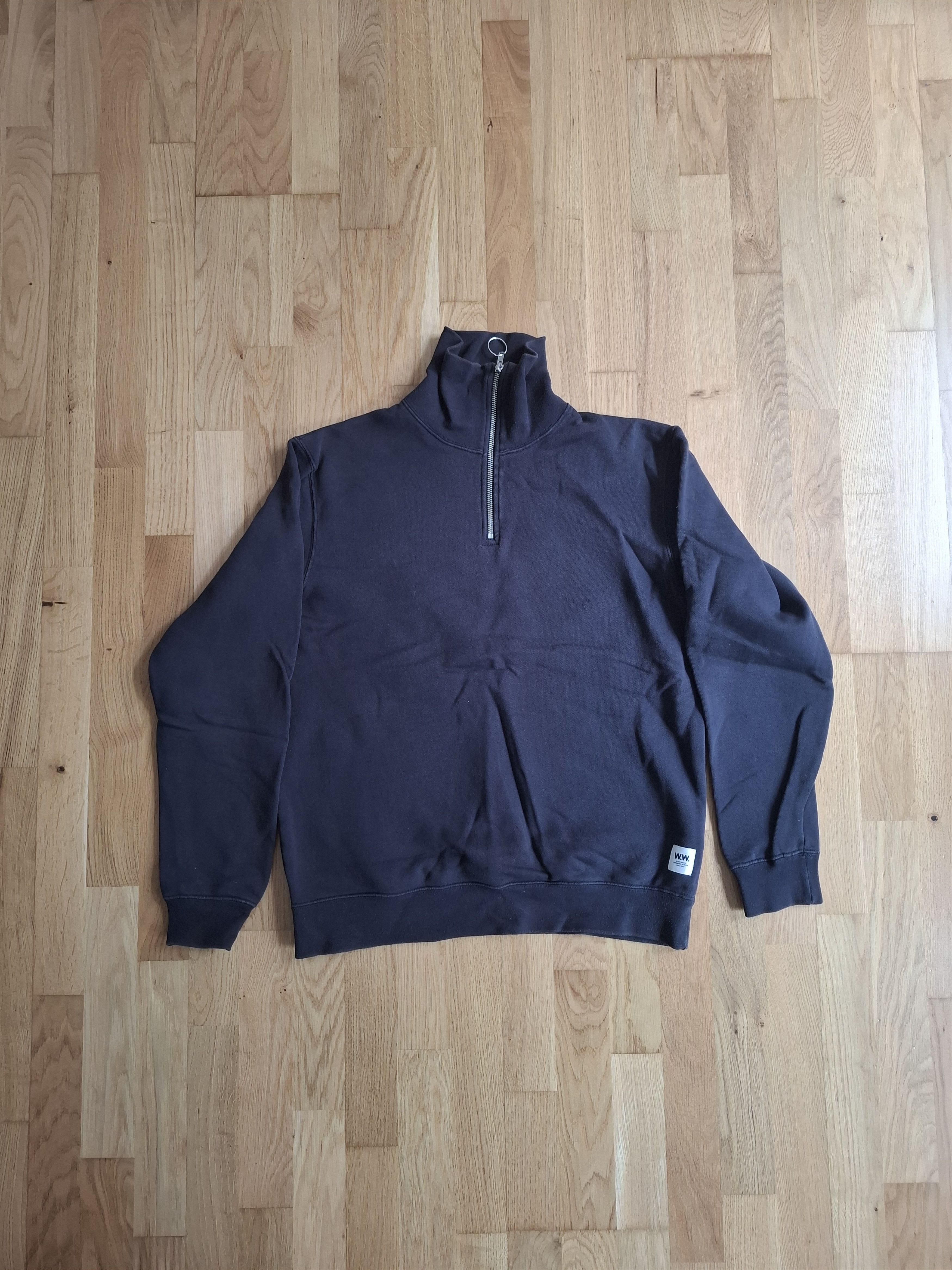 Wood Wood Navy blue zip turtleneck sweatshirt Size US L / EU 52-54 / 3 - 1 Thumbnail