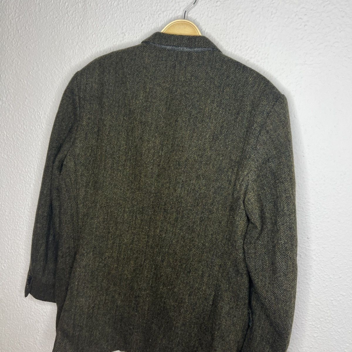 Burberry × Designer × Vintage Vintage Burberry Mens Wool Jacket Blazer Herringbone 90s Y2K Size US L / EU 52-54 / 3 - 11 Thumbnail
