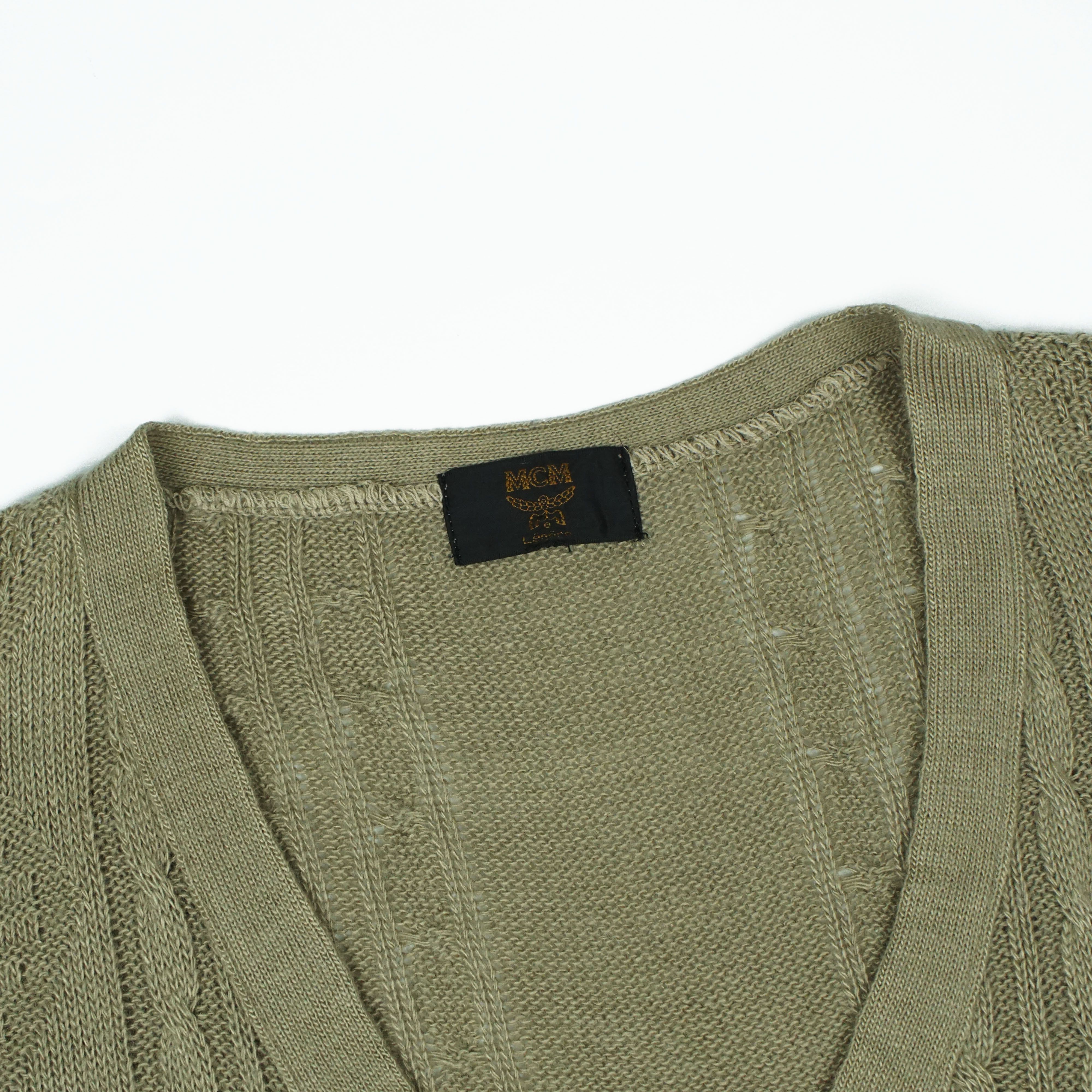 MCM *NoTariff 90s MCM Embroidered Logo Knitted Vest Size US XL / EU 56 / 4 - 4 Thumbnail