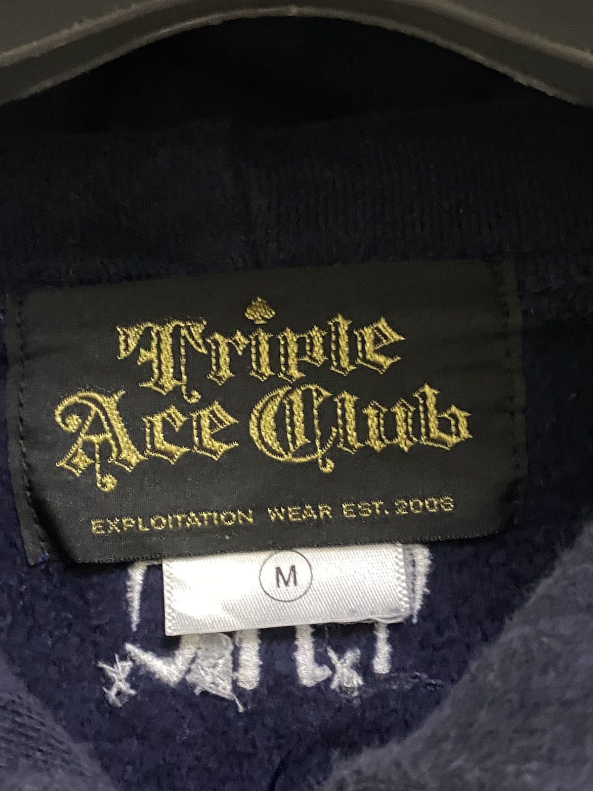 Vintage 💥VINTAGE Y2K TRIPLE ACE CLUB ZIPPER HOODIE Size US M / EU 48-50 / 2 - 9 Thumbnail