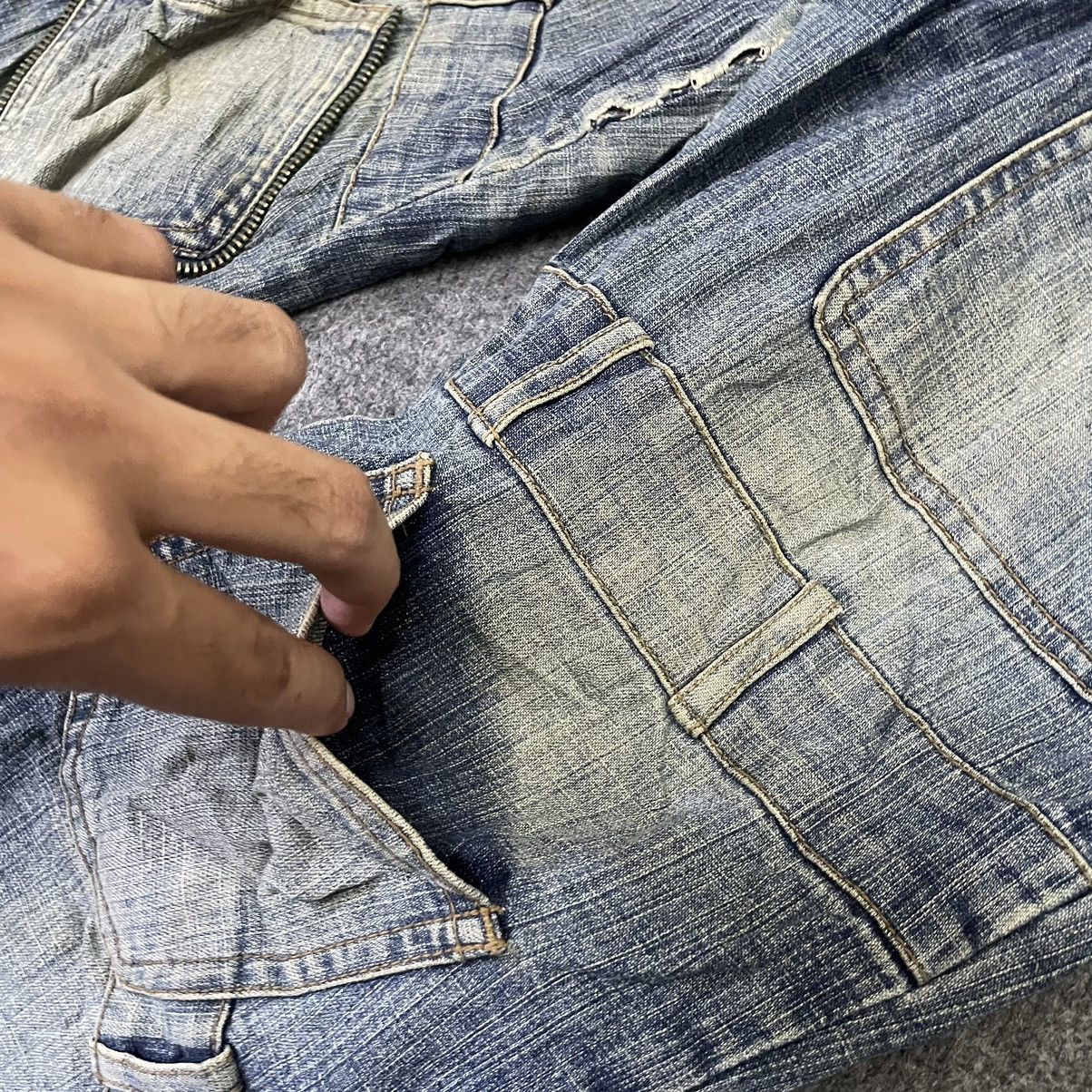 If Six Was Nine × Japanese Brand × Voodoo Tactical Ryu Ryu Bondage Multi Pockets Flare Jeans Size US 31 - 4 Thumbnail