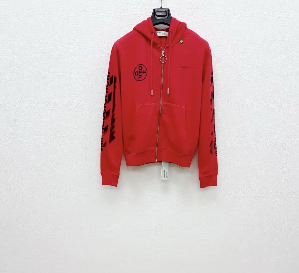Off-White OFF-WHITE 100% Cotton Zip-Up Hooded Jacket J30 Size US S / EU 44-46 / 1 - 1 Thumbnail