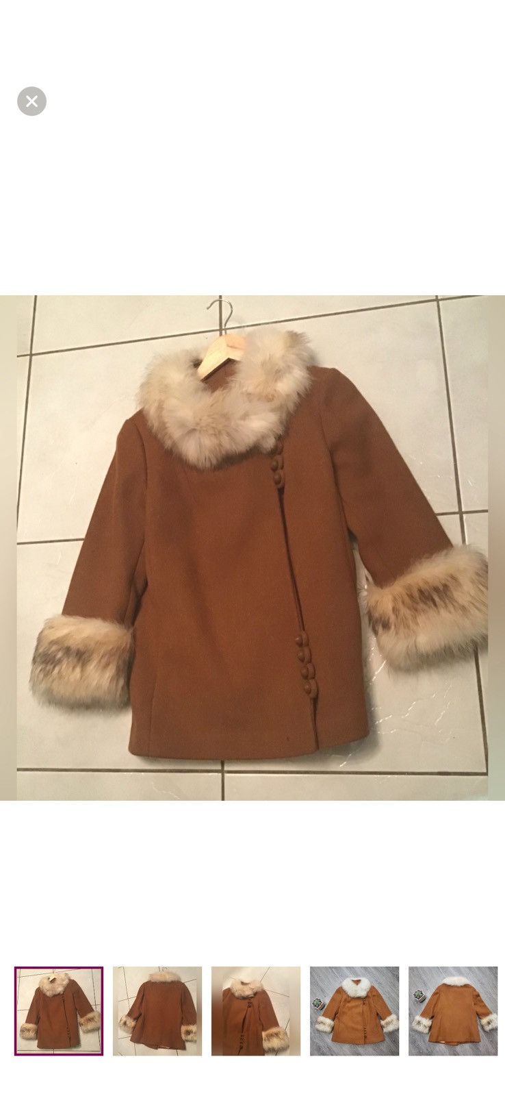 Other Fur Trimmed Women's Coat Suede William Frohman Size S / US 4 / IT 40 - 1 Thumbnail