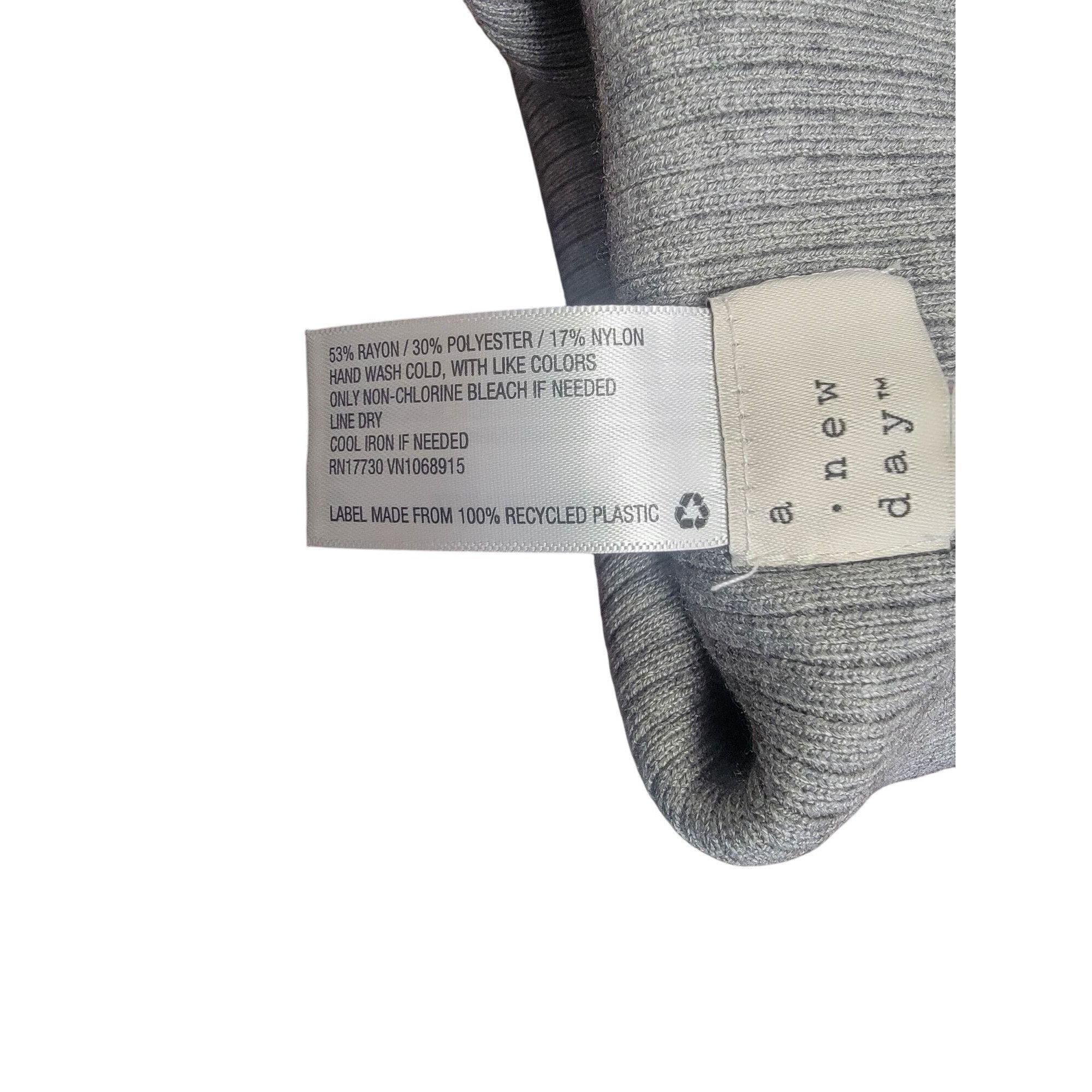 Other Ribbed Light Gray Knit Beanie Hat One Size Unisex Polyester/ Size ONE SIZE - 2 Thumbnail