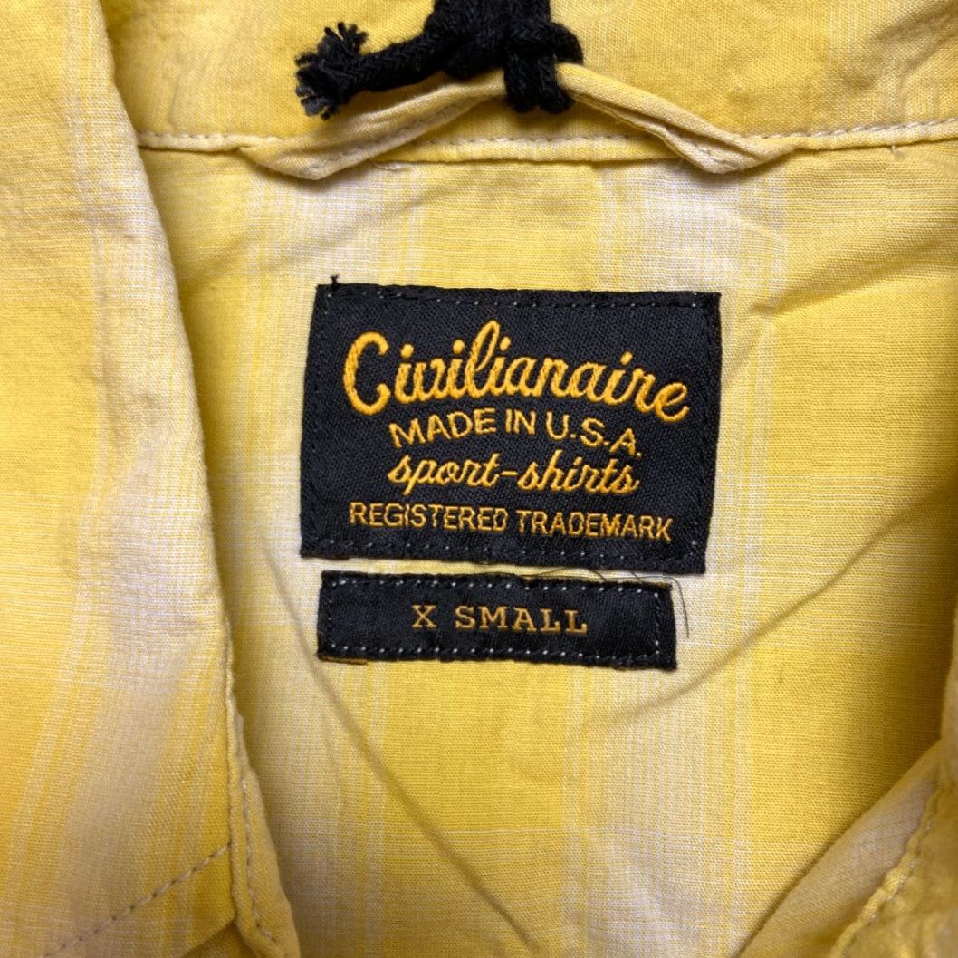 Vintage VINTAGE Civilianaire Sports Shirt Mens XS Yellow Plaid Snap Button Up Round Hem Size US XS / EU 42 / 0 - 5 Thumbnail