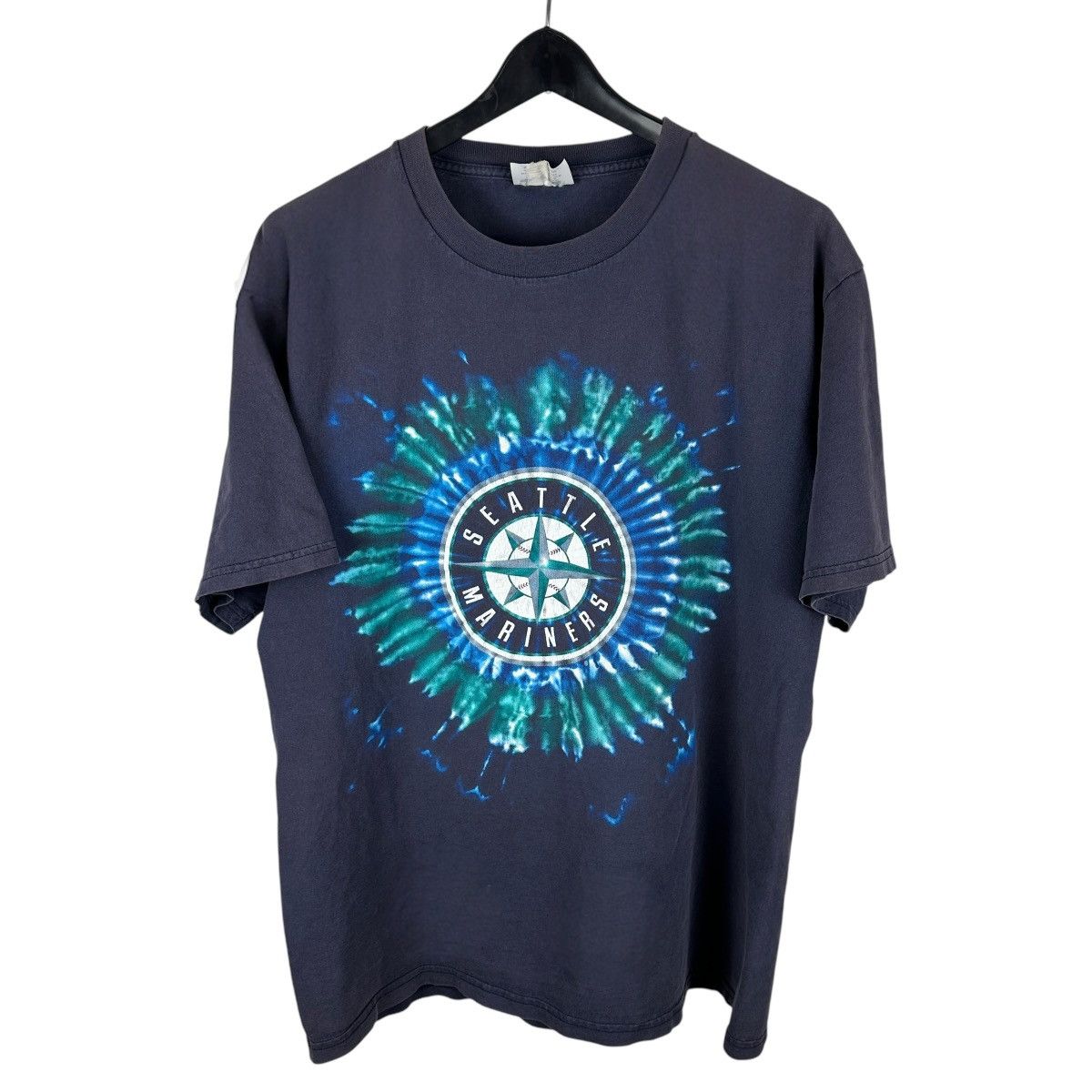 Vintage Vintage 90s Seattle Mariners Tie Dye MLB Shirt Size US L / EU 52-54 / 3 - 1 Thumbnail