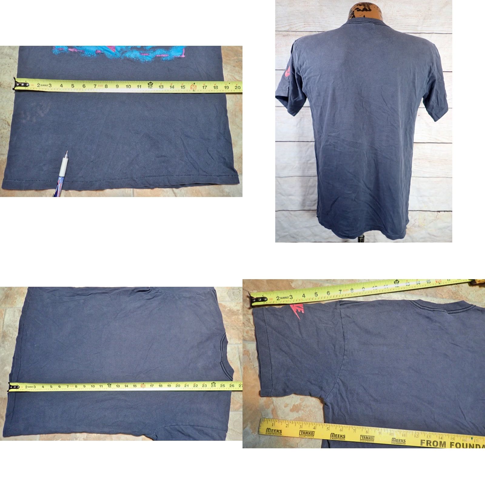 Nike VINTAGE Nike Flight T-Shirt | Nike Air Jordan Graphic Tee | Black Crew Neck Mens M | 1990s Distressed Single Stitch | USA Made | Michael Jordan Size US M / EU 48-50 / 2 - 8 Thumbnail