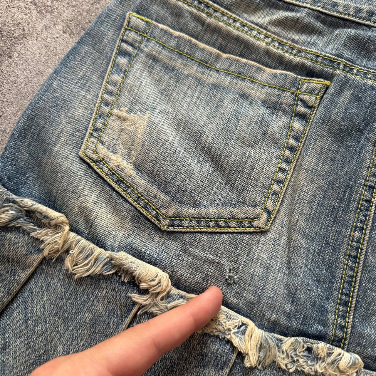 Hysteric Glamour Y2K Super Sexy Vintage Washed Denim Skirt Size 26" / US 2 / IT 38 - 8 Thumbnail