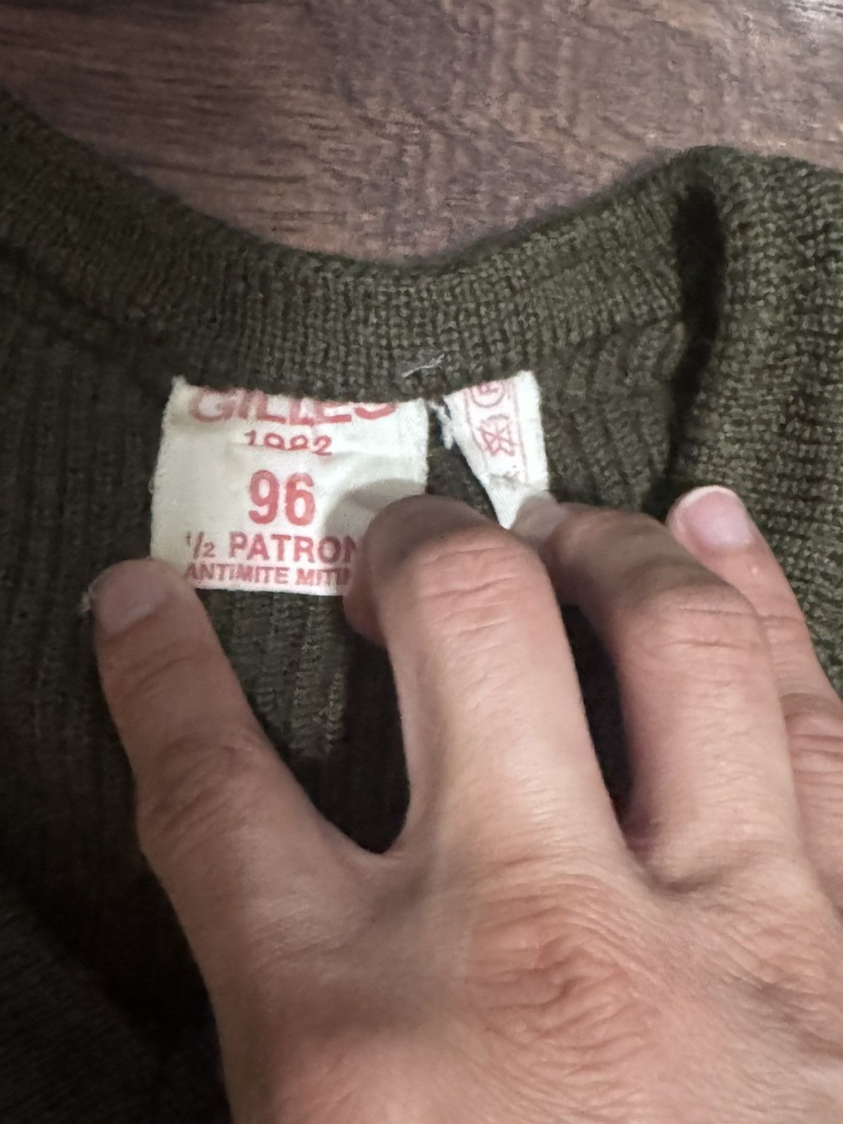 Vintage French Military V Neck Sweater Size US XS / EU 42 / 0 - 3 Thumbnail